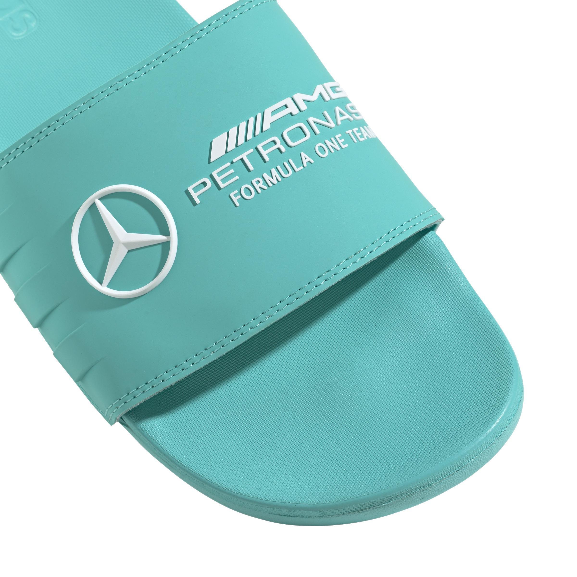 Unisex Mercedes - AMG Petronas Formula One Team Adilette Comfort Slides, Turquoise, A701_ONE, large image number 4