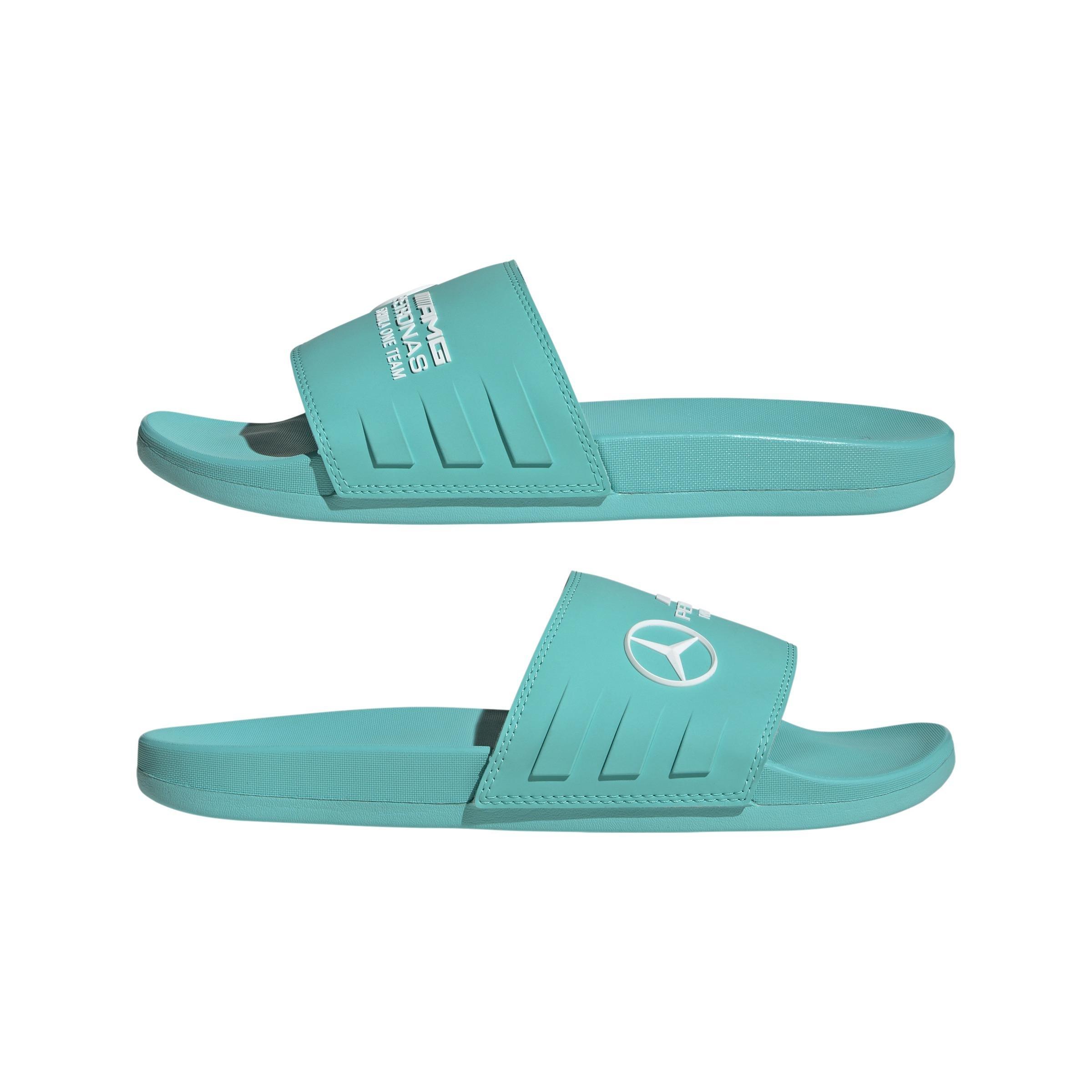 Unisex Mercedes - AMG Petronas Formula One Team Adilette Comfort Slides, Turquoise, A701_ONE, large image number 12