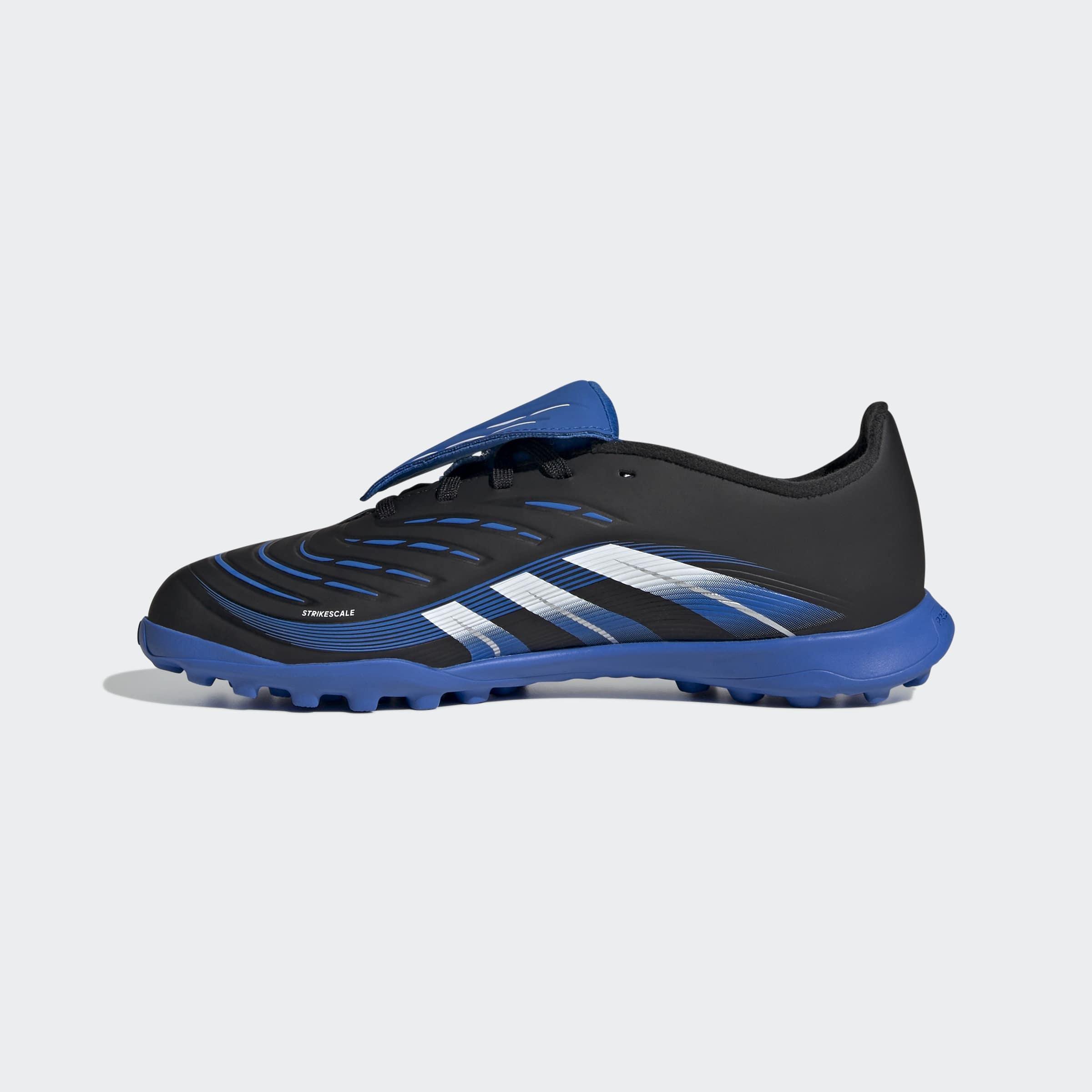 Kids Unisex Predator League JB Fold-Over Tongue Turf Boots, Black, A701_ONE, large image number 6