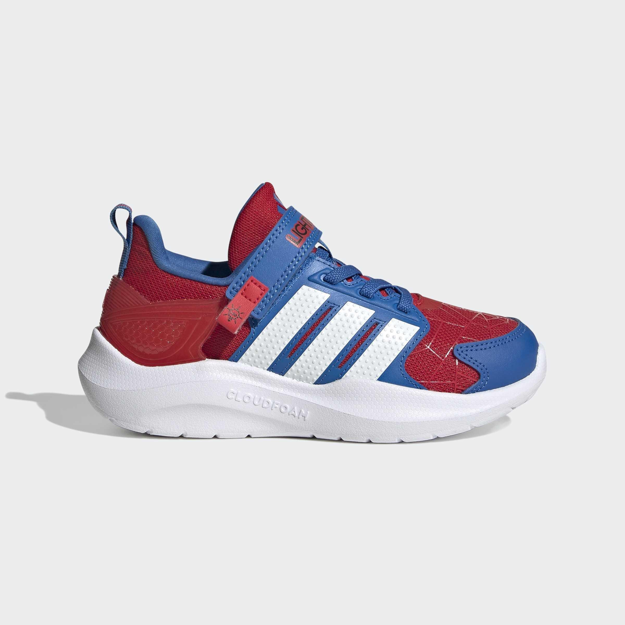 Kids Unisex Adidas Marvel Lightorama Spider-Man Shoes, Red