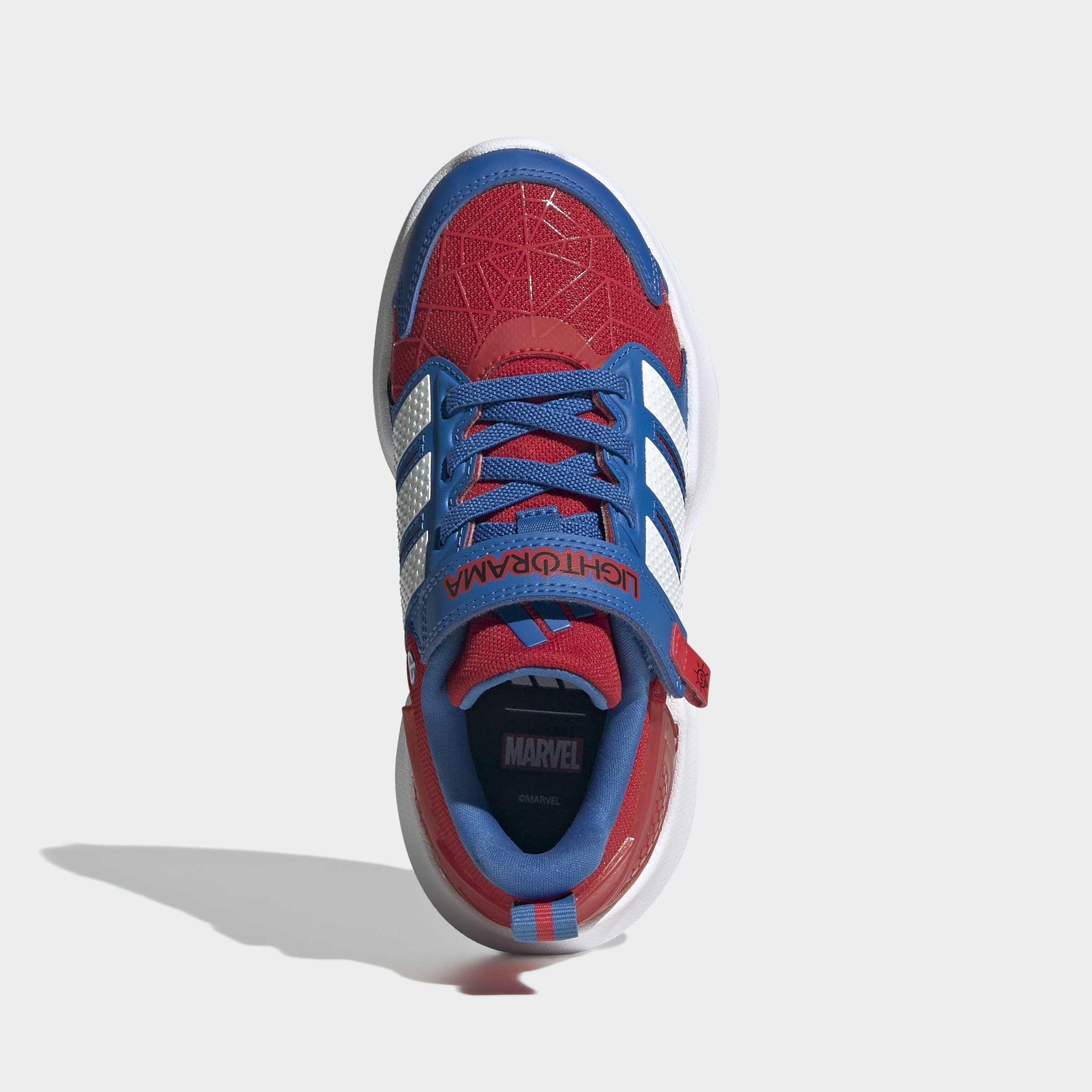 Kids Unisex Adidas Marvel Lightorama Spider-Man Shoes, Red