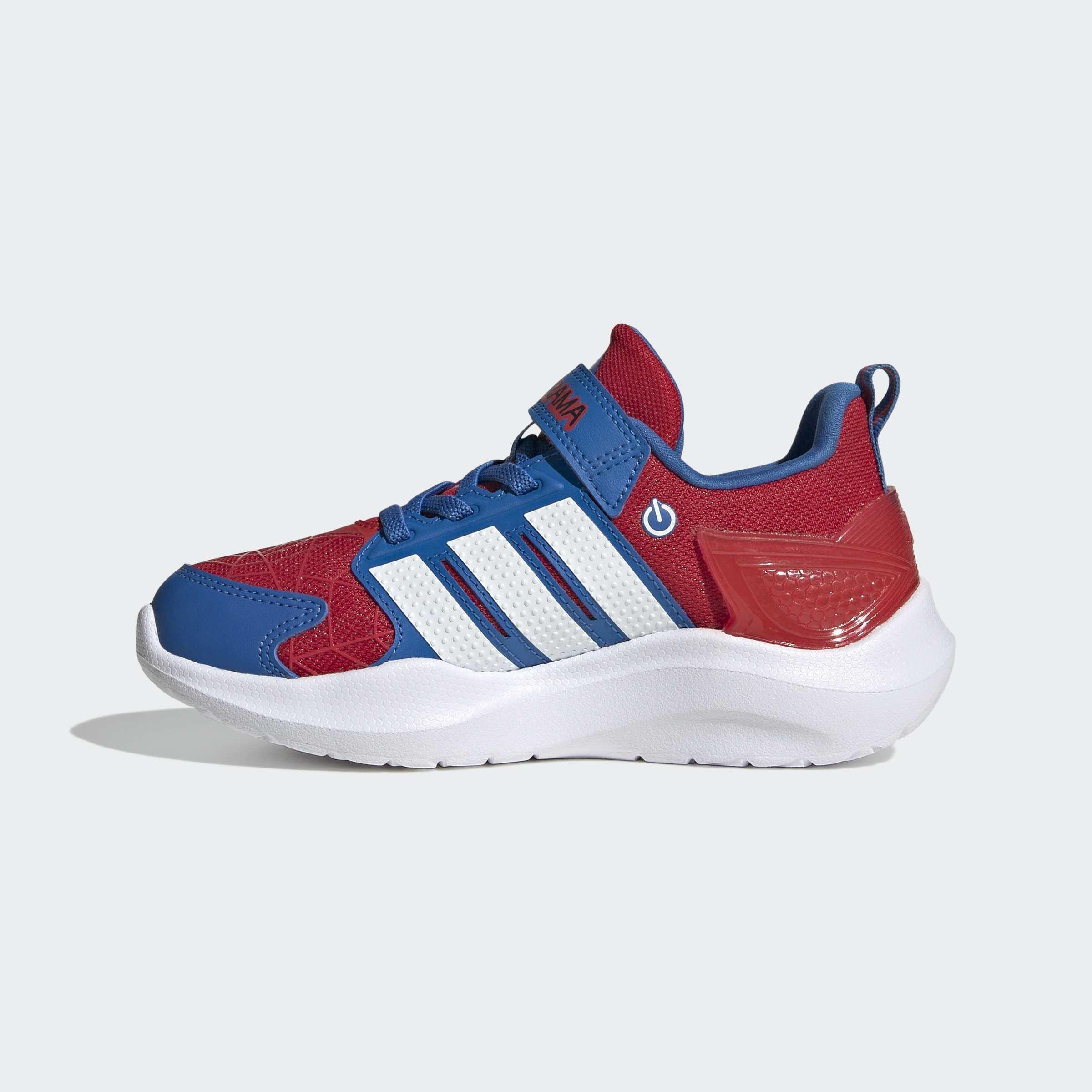 Kids Unisex Adidas Marvel Lightorama Spider-Man Shoes, Red, A701_ONE, large image number 8