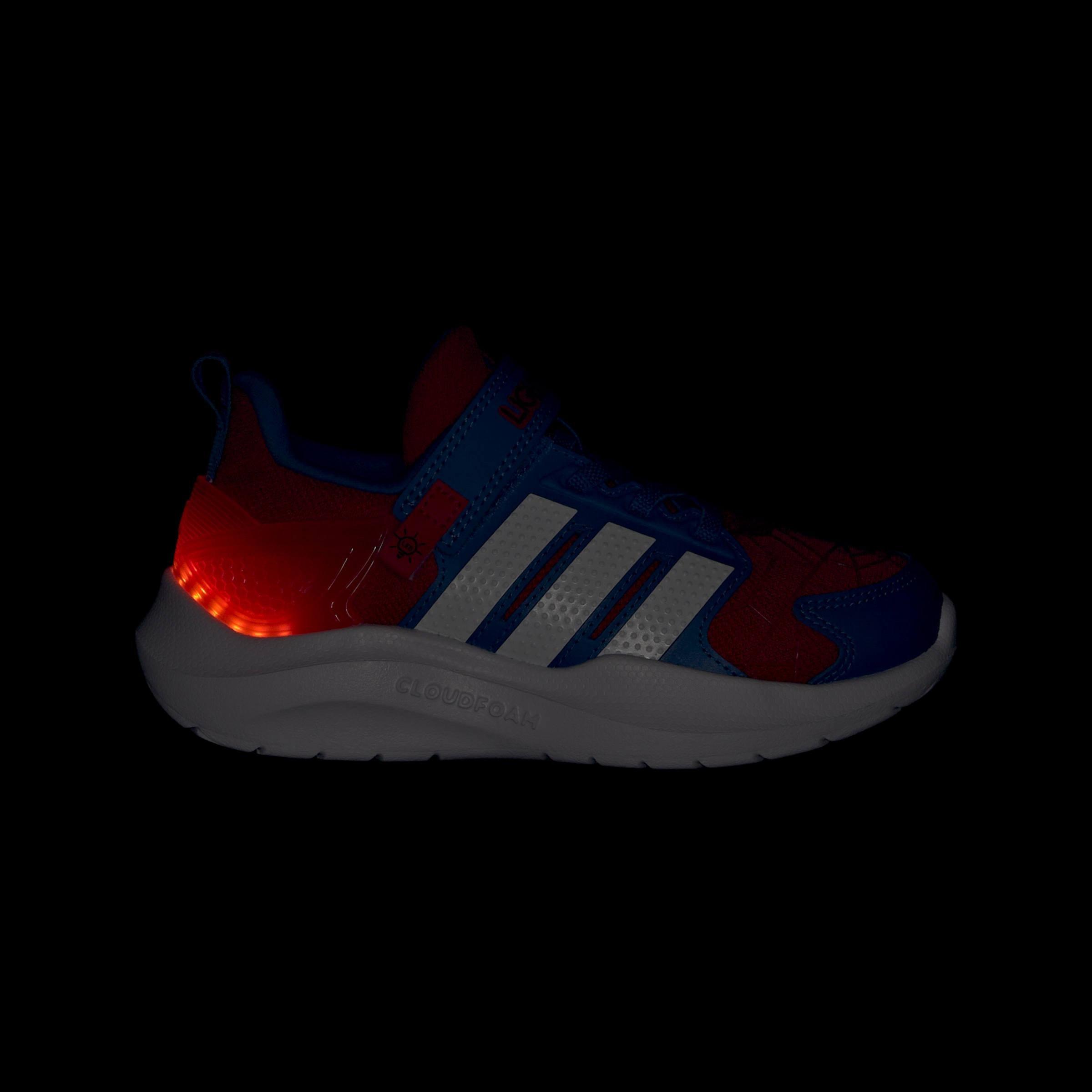 Kids Unisex Adidas Marvel Lightorama Spider-Man Shoes, Red, A701_ONE, large image number 10
