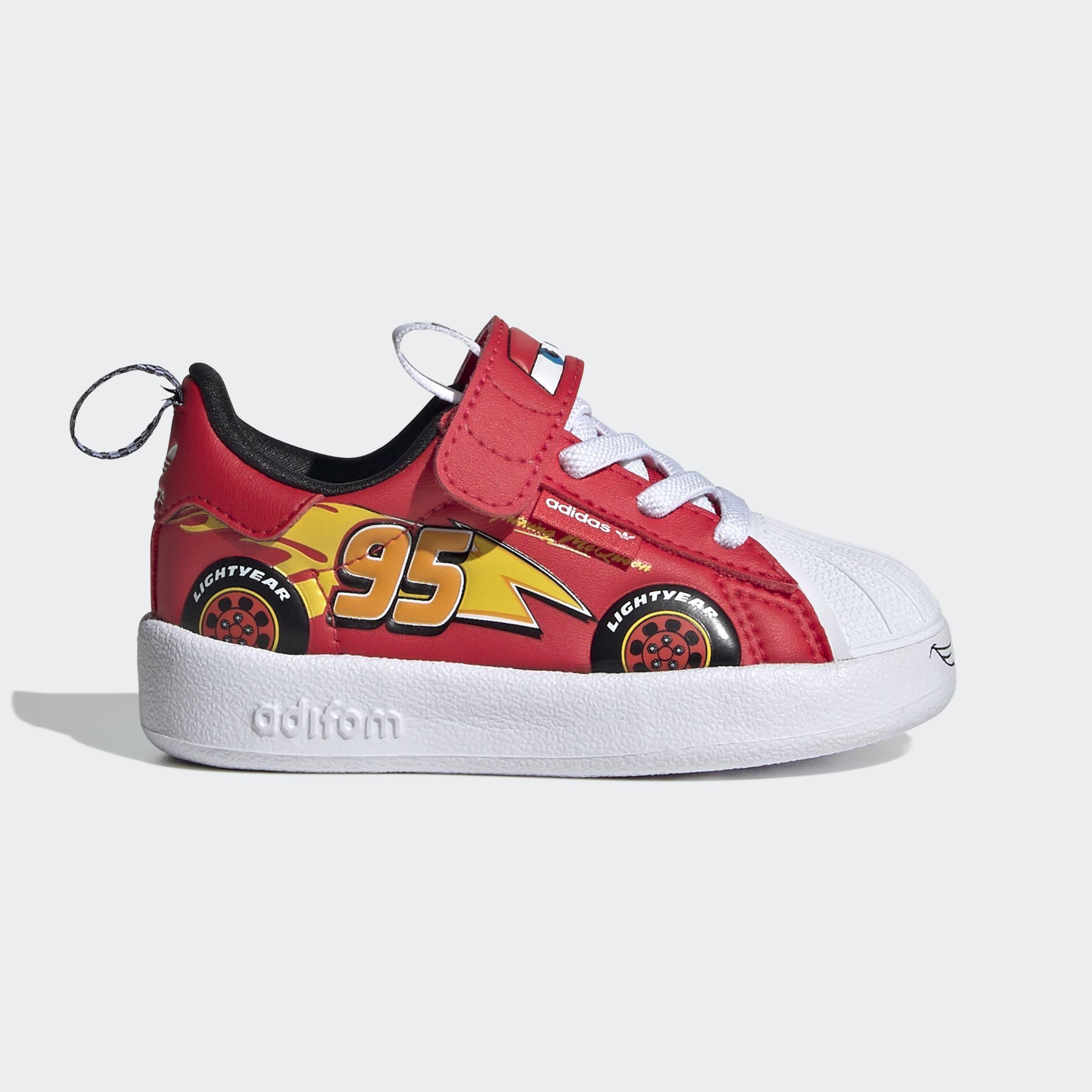 Kids Unisex Adidas Pixar Cars Adifom Superstar 360 Shoes, Red