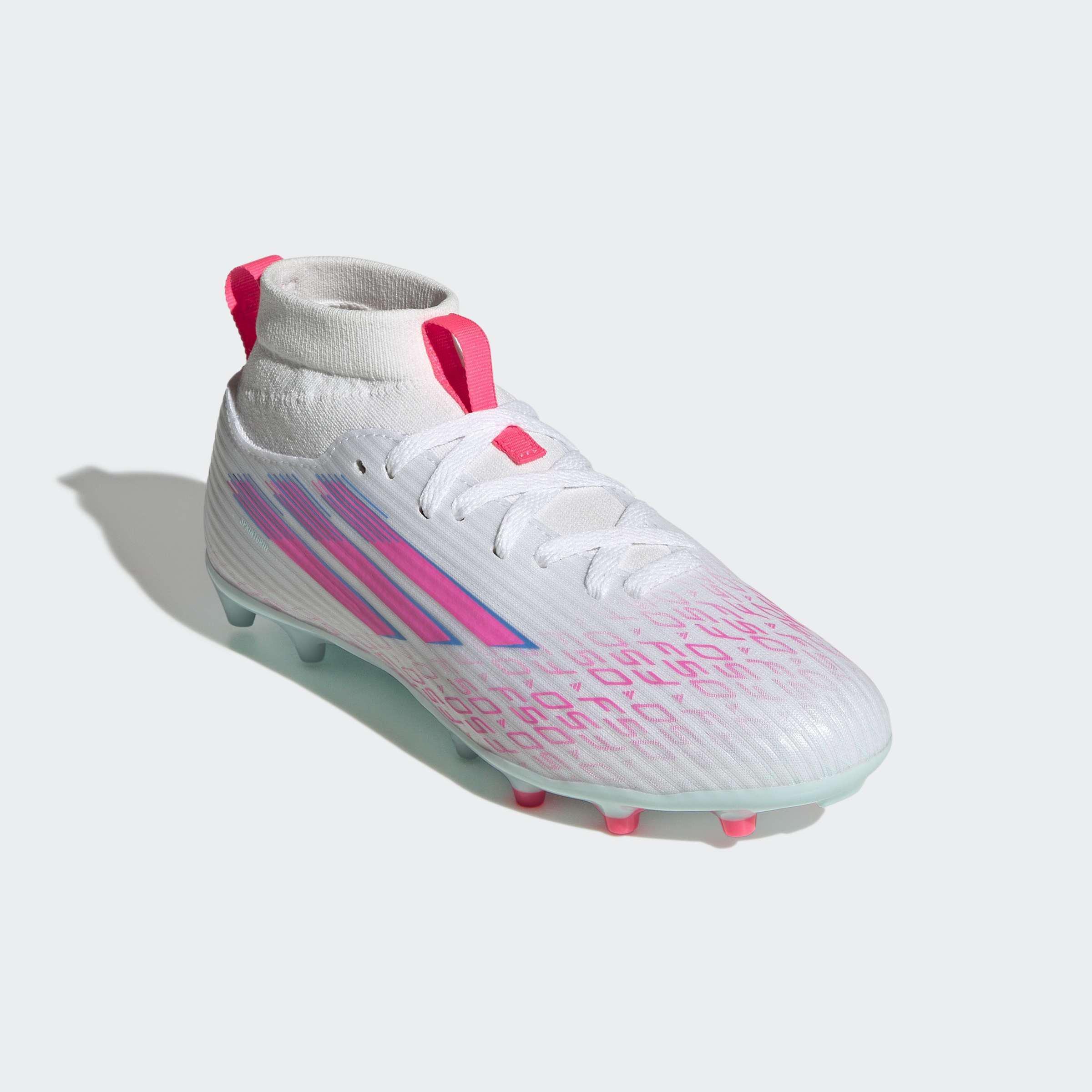 Kids Unisex F50 Sparkfusion League Firm Ground/Artificial Grass Boots, White, A701_ONE, large image number 2