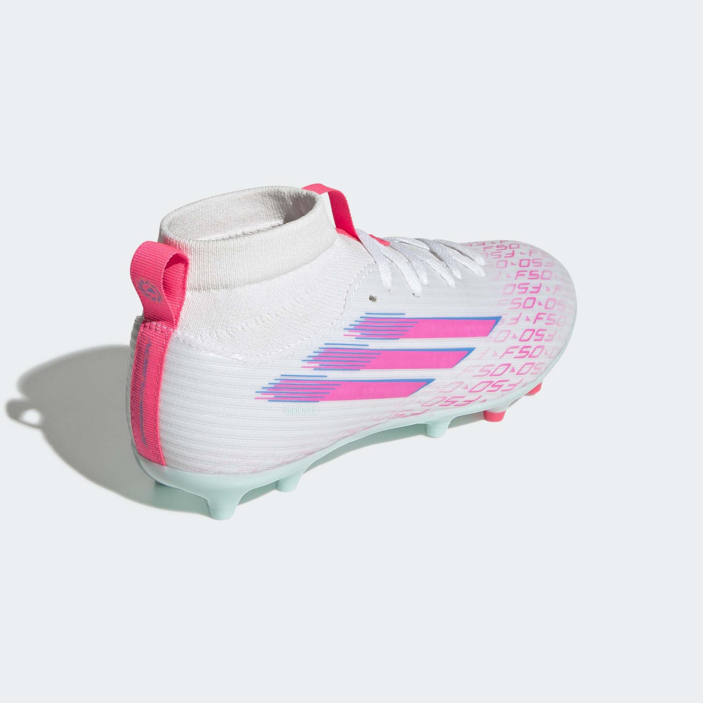 Kids Unisex F50 Sparkfusion League Firm Ground/Artificial Grass Boots, White, A701_ONE, large image number 3