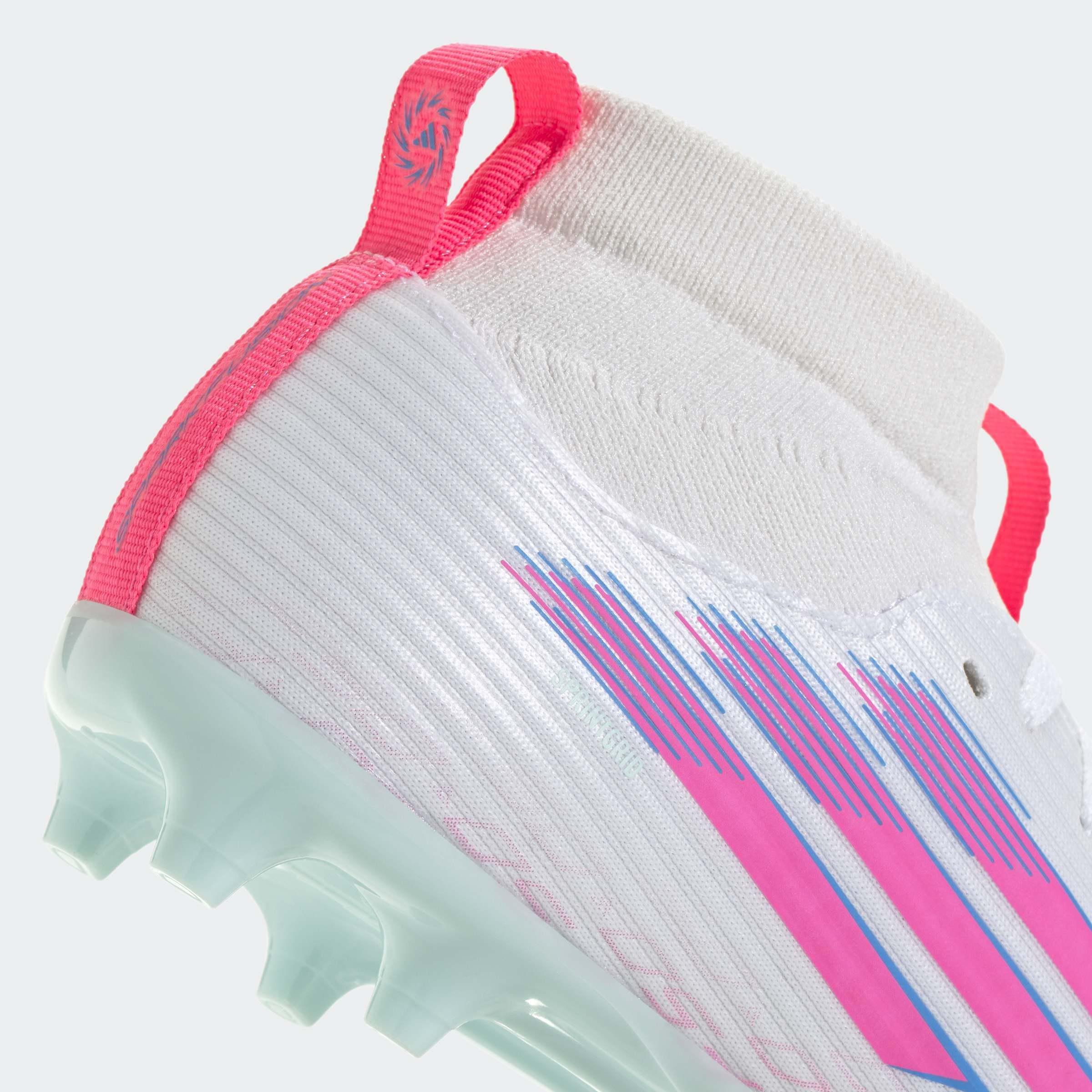 Kids Unisex F50 Sparkfusion League Firm Ground/Artificial Grass Boots, White, A701_ONE, large image number 4