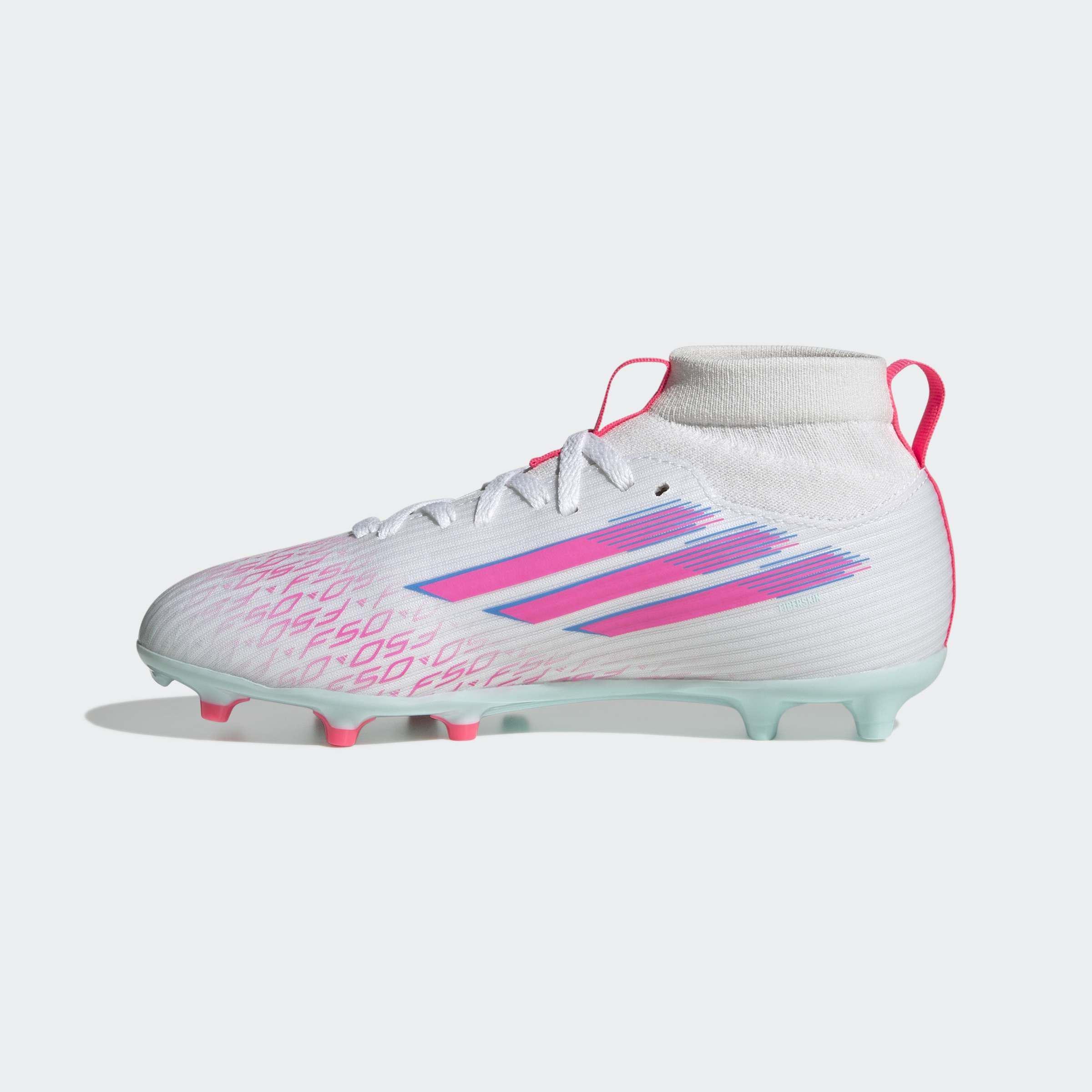 Kids Unisex F50 Sparkfusion League Firm Ground/Artificial Grass Boots, White, A701_ONE, large image number 6