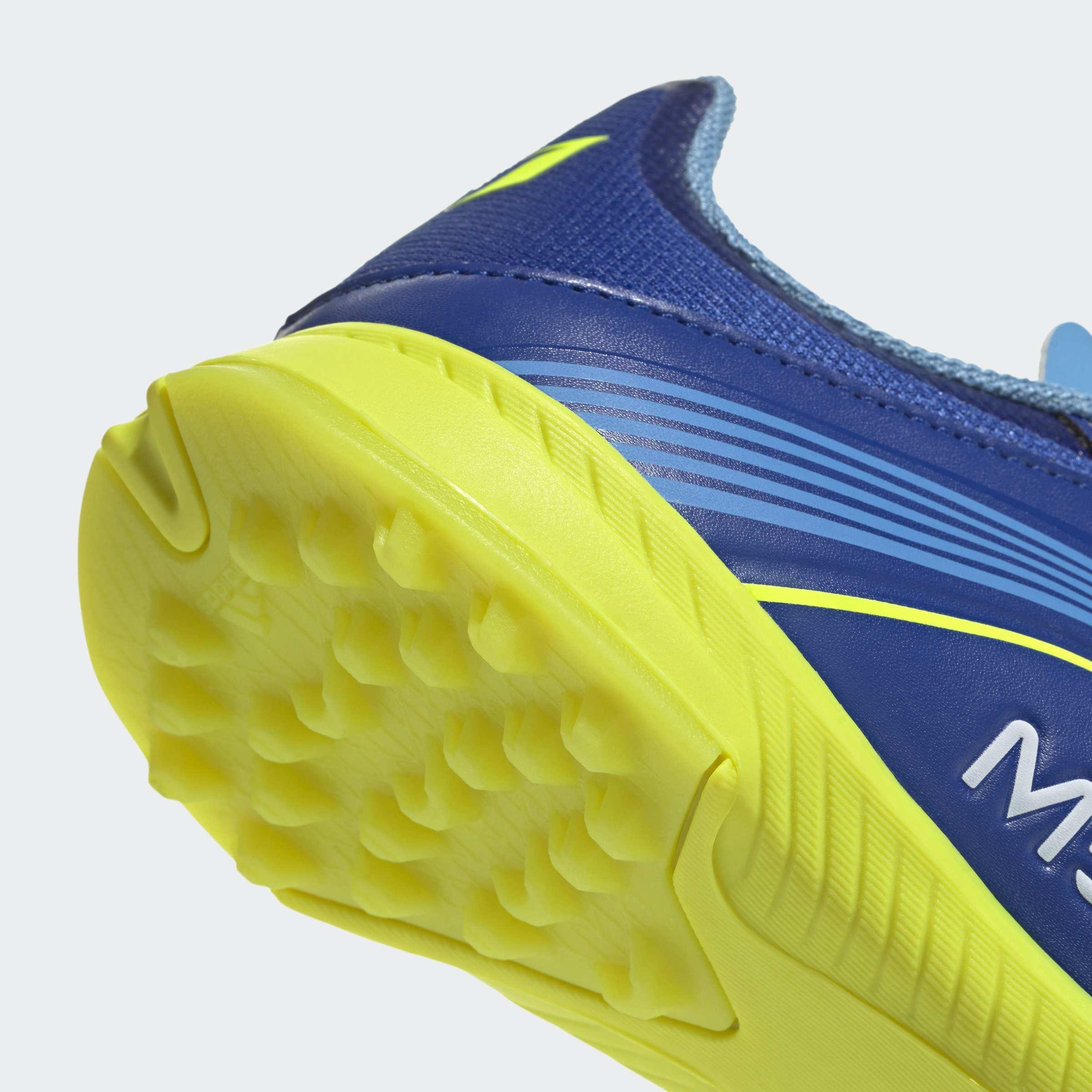 Kids Unisex F50 Messi League Turf Boots, Blue, A701_ONE, large image number 4