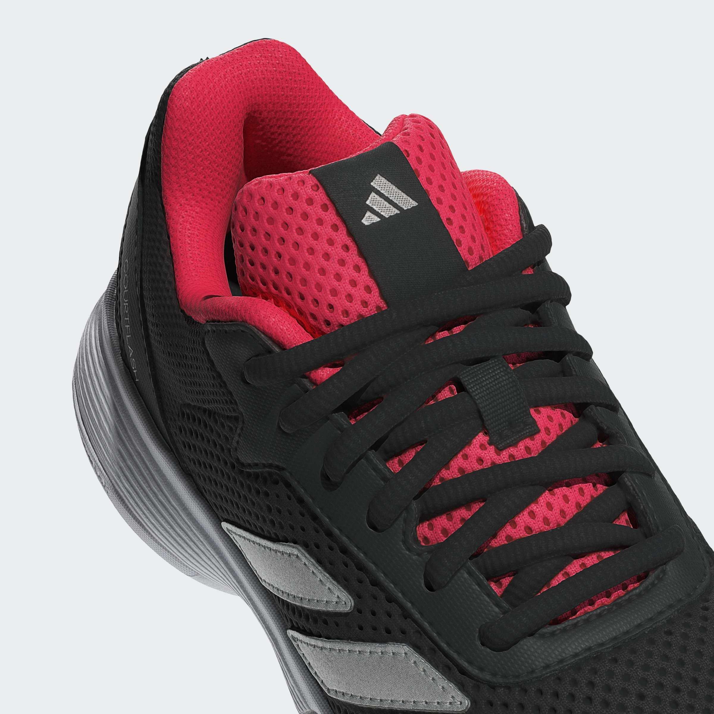 Kids Unisex Courtflash Tennis Shoes, White, A701_ONE, large image number 4