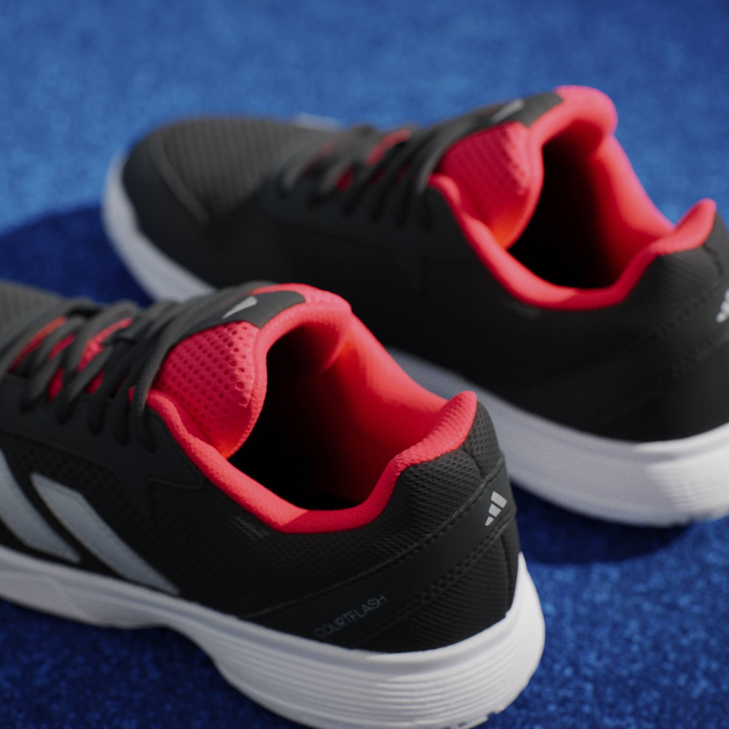 Kids Unisex Courtflash Tennis Shoes, White, A701_ONE, large image number 10