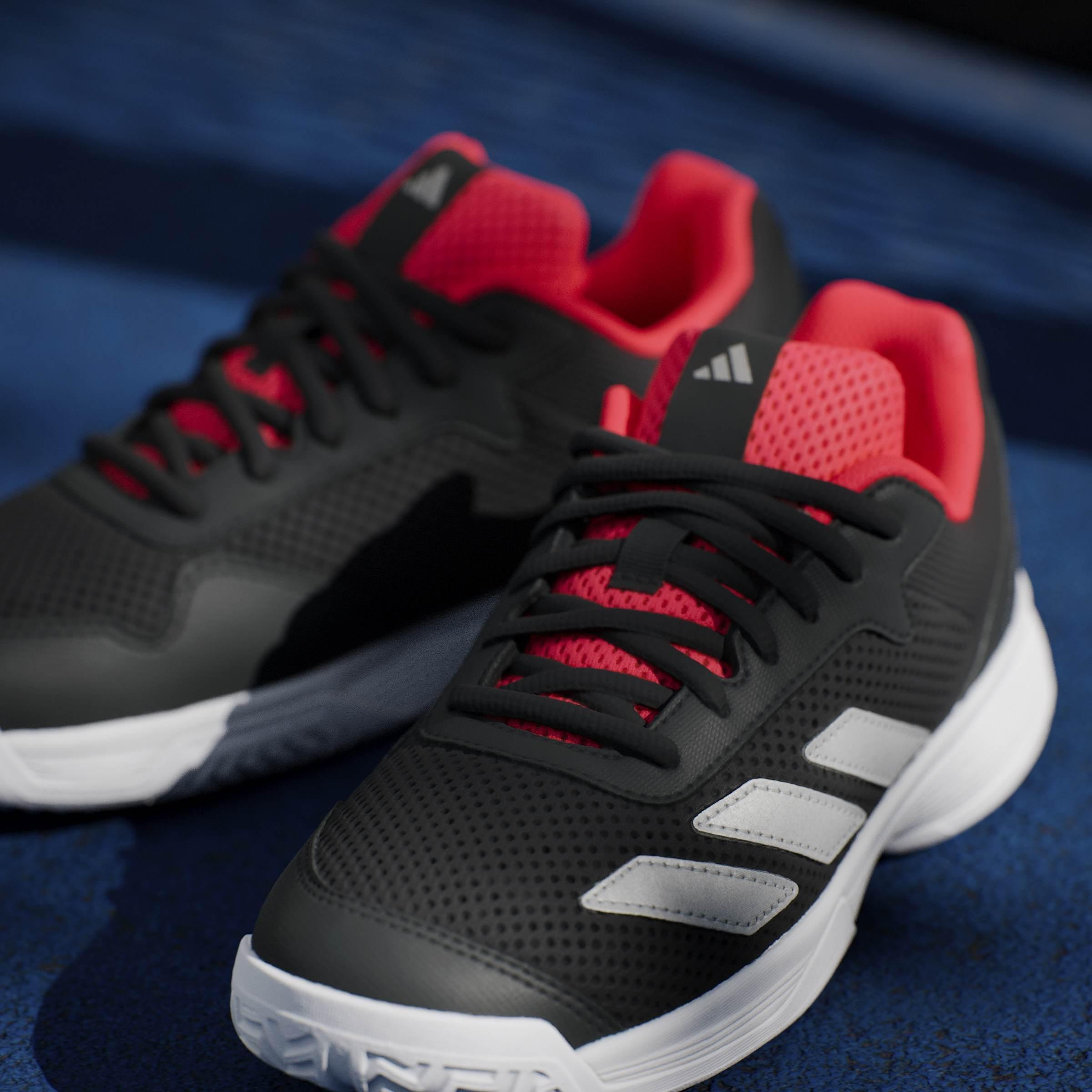 Kids Unisex Courtflash Tennis Shoes, White, A701_ONE, large image number 12