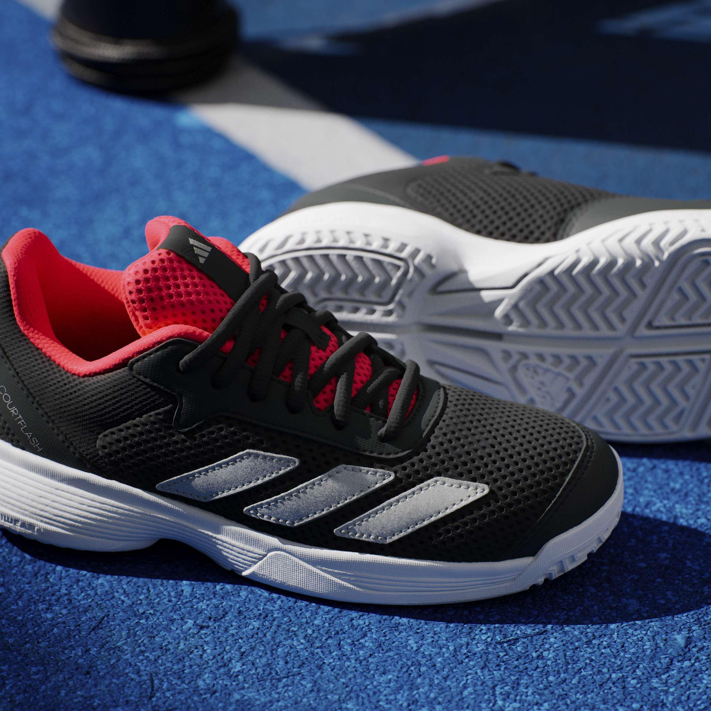 Kids Unisex Courtflash Tennis Shoes, White, A701_ONE, large image number 13