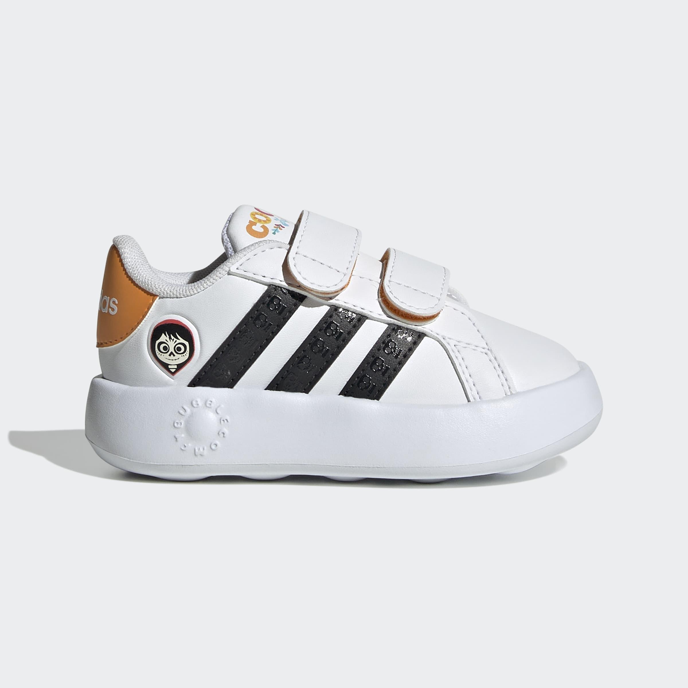 Kids Unisex adidas Disney Coco Grand Court Shoes, White, , medium