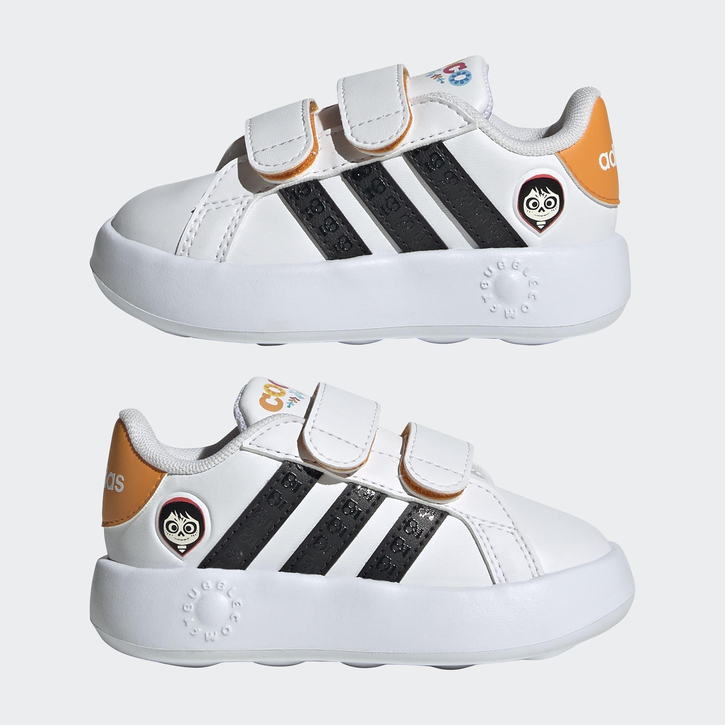 Kids Unisex adidas Disney Coco Grand Court Shoes, White, , large image number 6