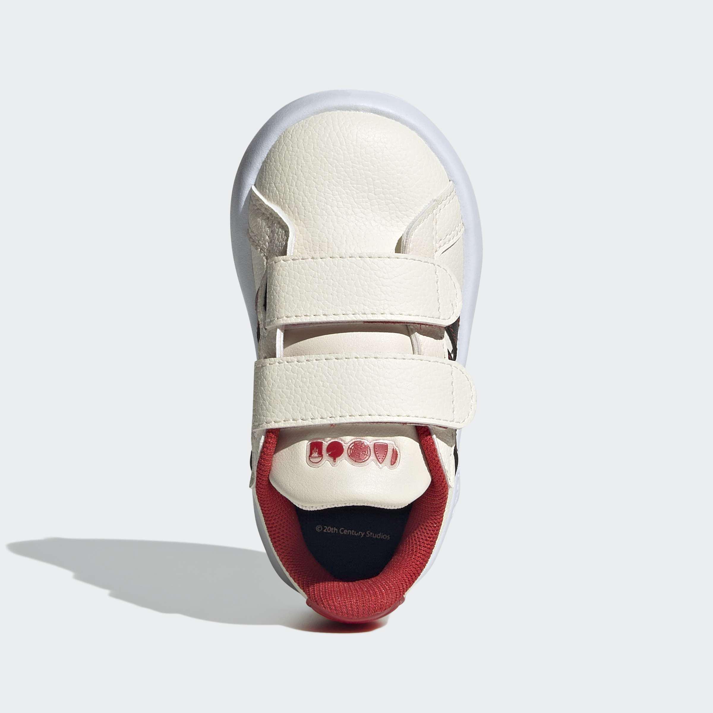 Kids Unisex Adidas 20th Century Fox Home Alone Grand Court Shoes, Beige, A701_ONE, large image number 1