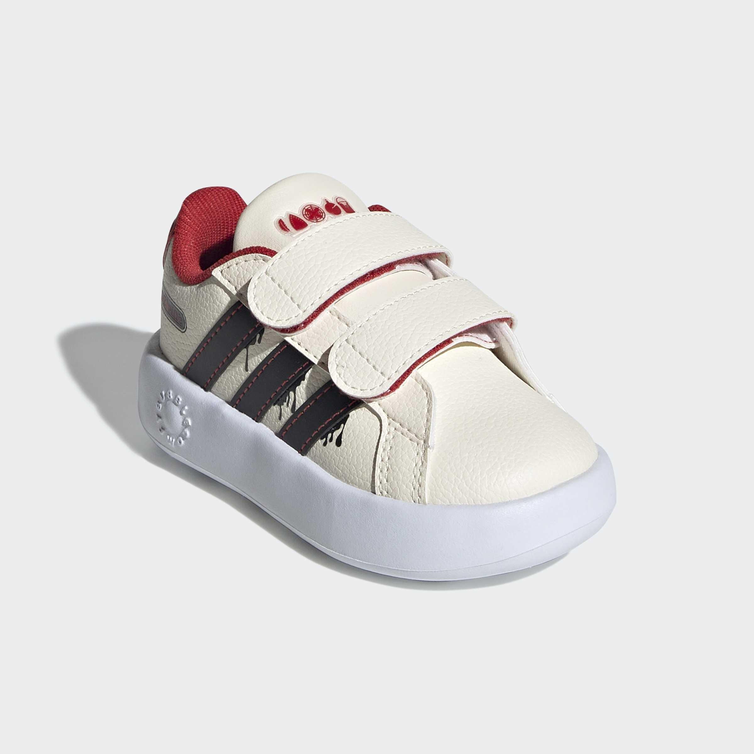 Kids Unisex Adidas 20th Century Fox Home Alone Grand Court Shoes, Beige, A701_ONE, large image number 2