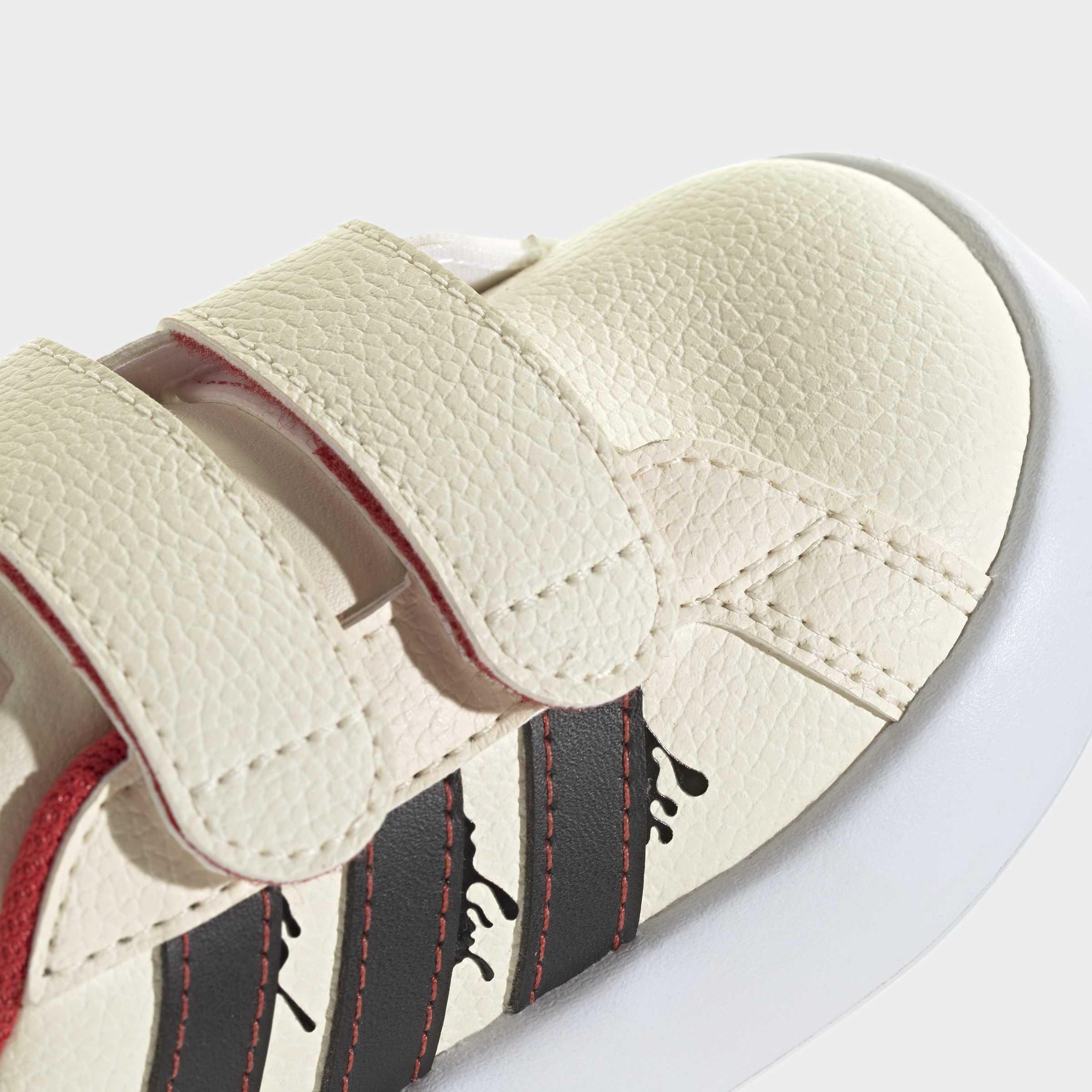 Kids Unisex Adidas 20th Century Fox Home Alone Grand Court Shoes, Beige, A701_ONE, large image number 5