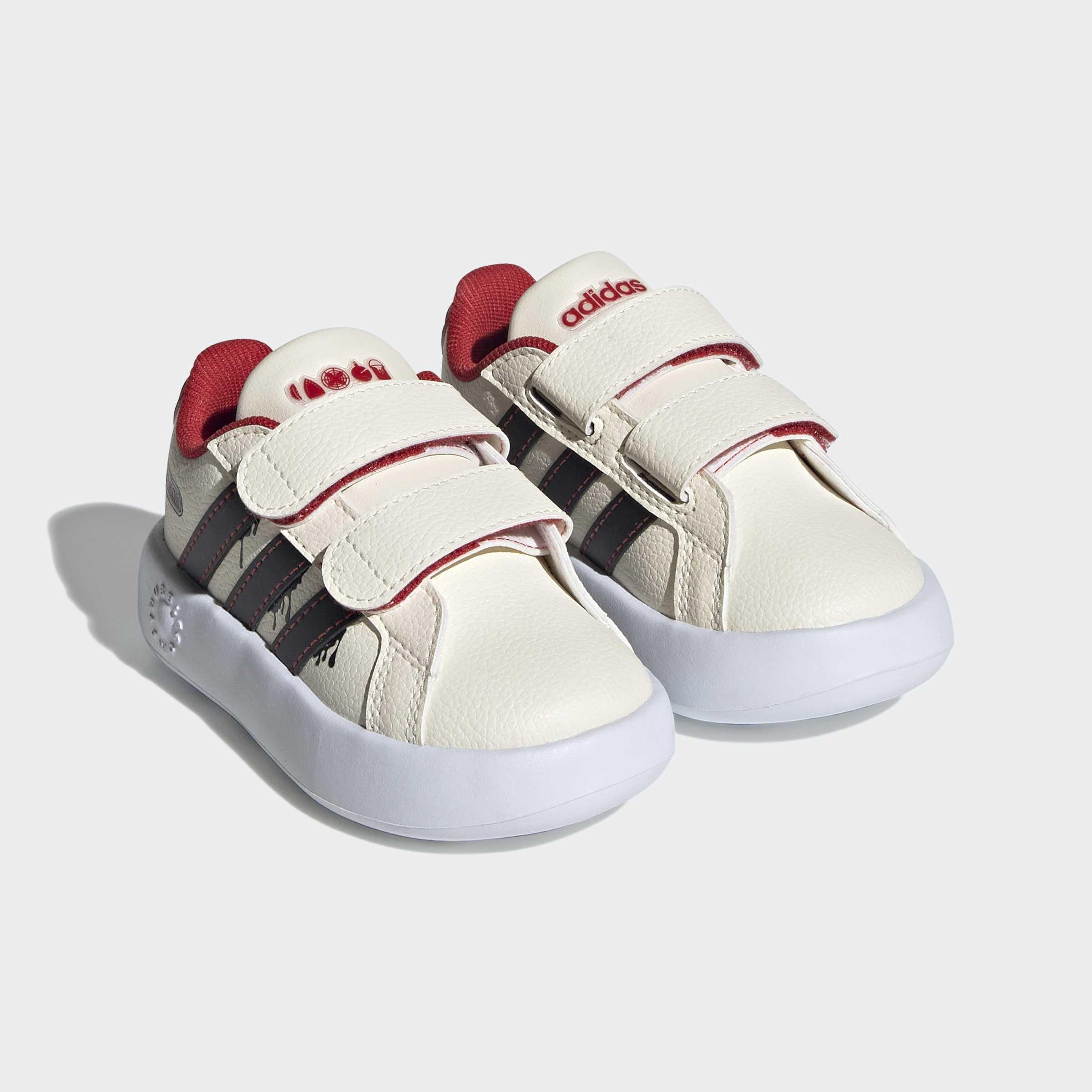 Kids Unisex Adidas 20th Century Fox Home Alone Grand Court Shoes, Beige, A701_ONE, large image number 8