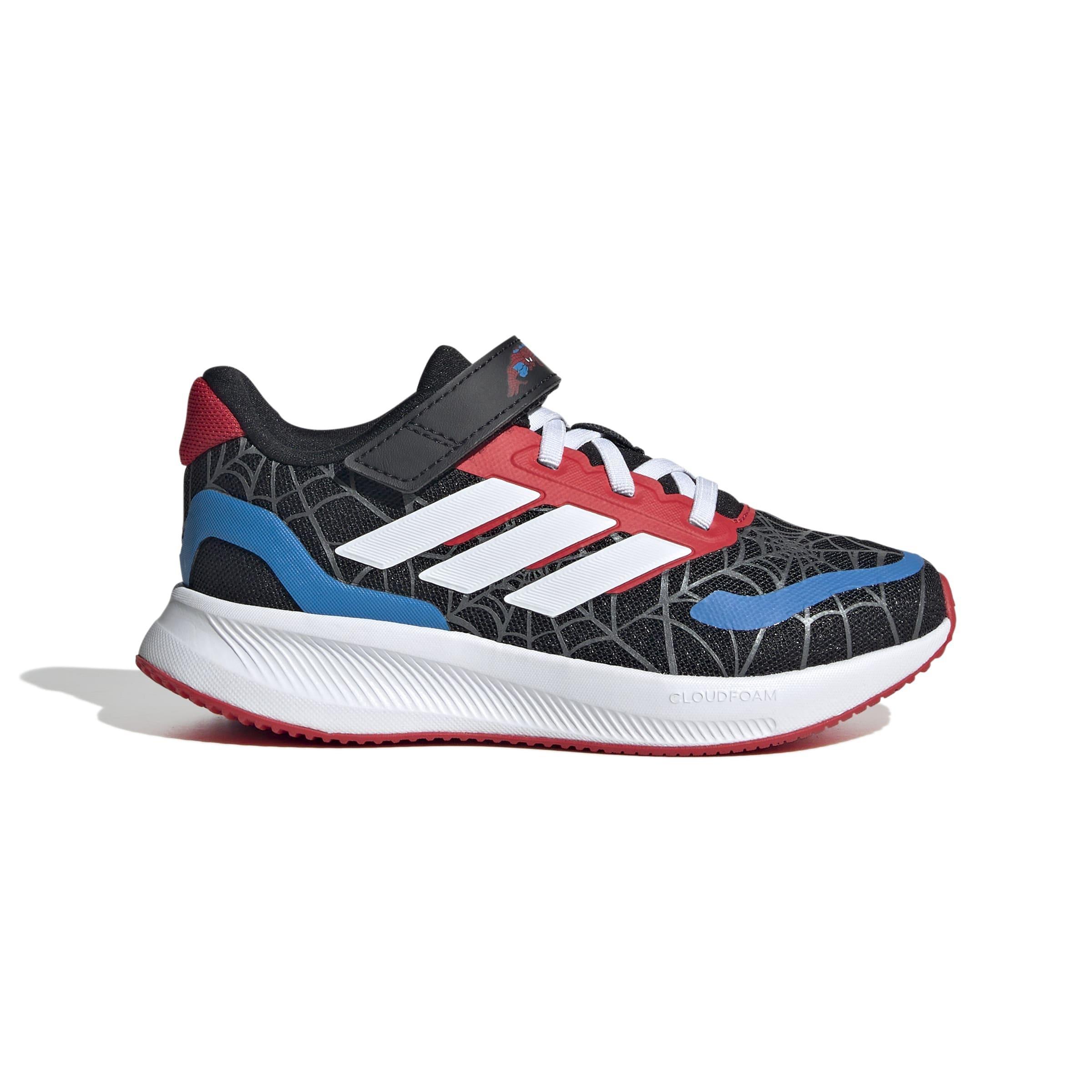 Kids Unisex adidas Marvel Spider-man Runfalcon Shoes, Black, A701_ONE, large image number 0