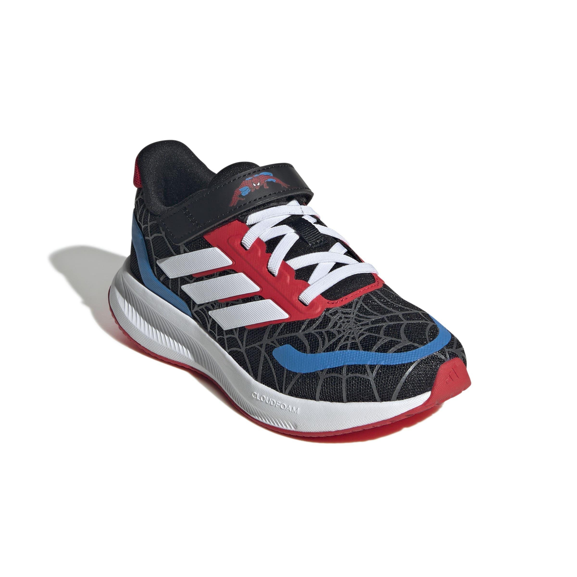 Kids Unisex adidas Marvel Spider-man Runfalcon Shoes, Black, A701_ONE, large image number 2