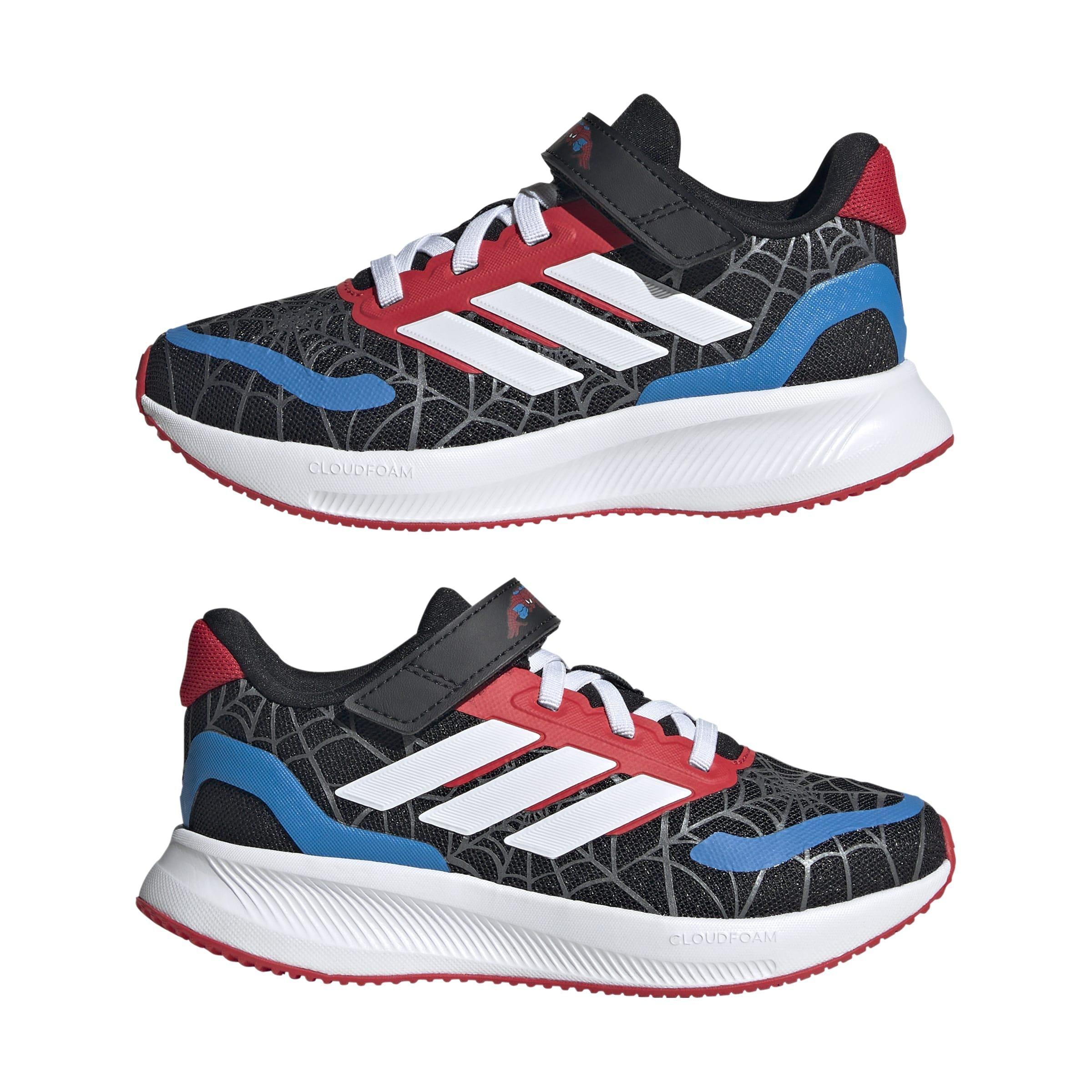 Kids Unisex adidas Marvel Spider-man Runfalcon Shoes, Black, A701_ONE, large image number 10