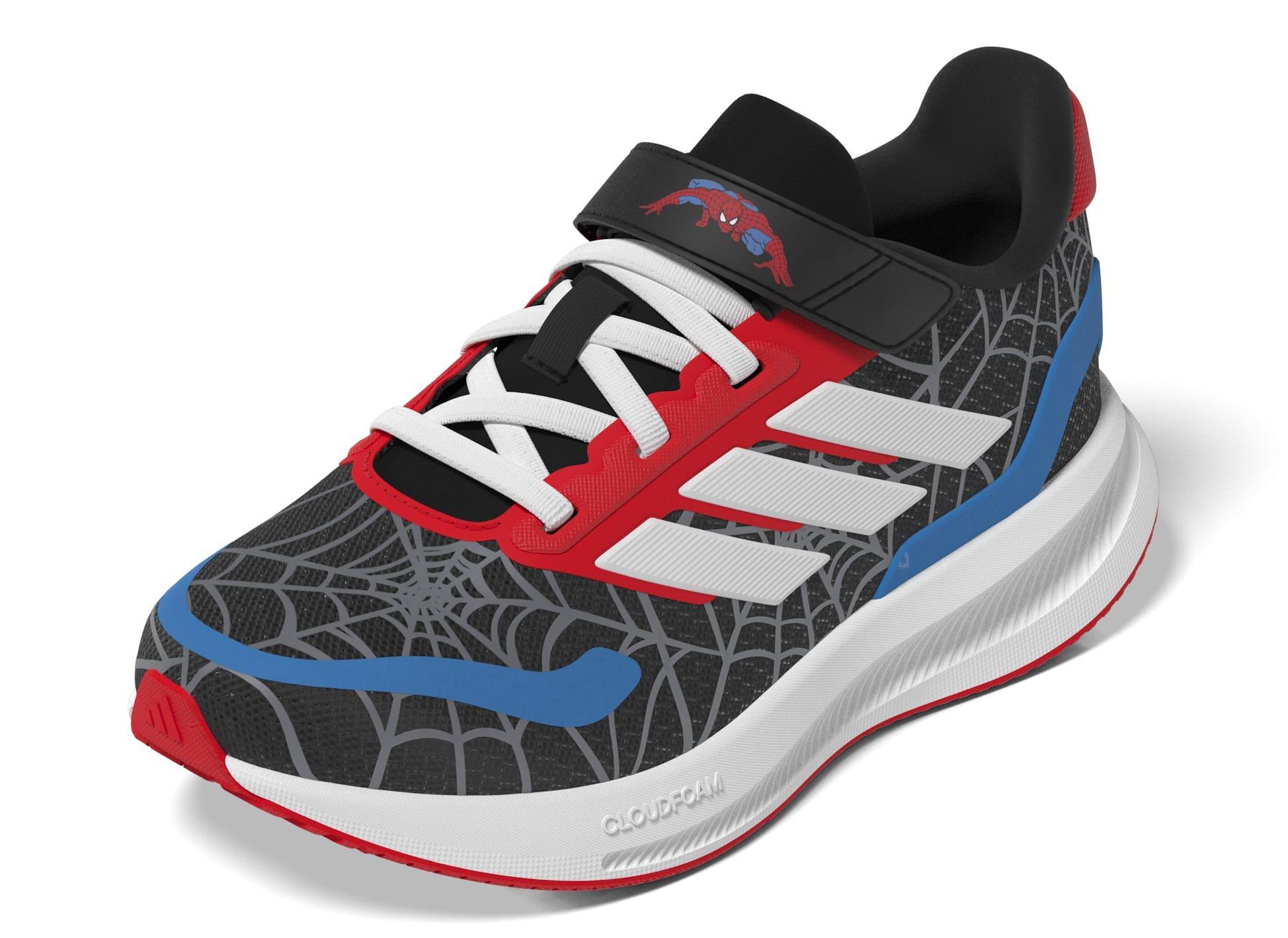 Kids Unisex adidas Marvel Spider-man Runfalcon Shoes, Black, A701_ONE, large image number 11