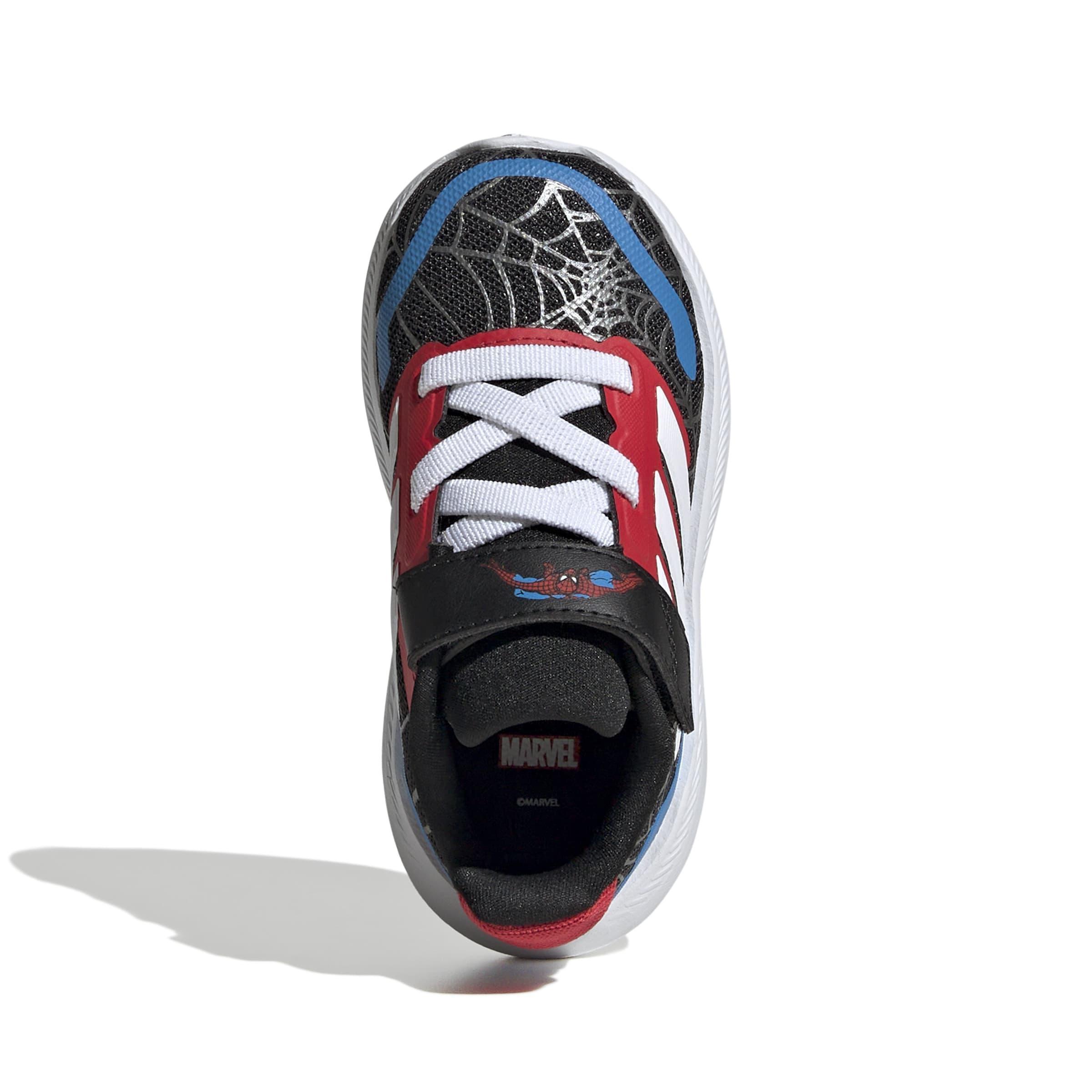 Kids Unisex adidas Marvel Spider-man Runfalcon Shoes, Black, A701_ONE, large image number 1
