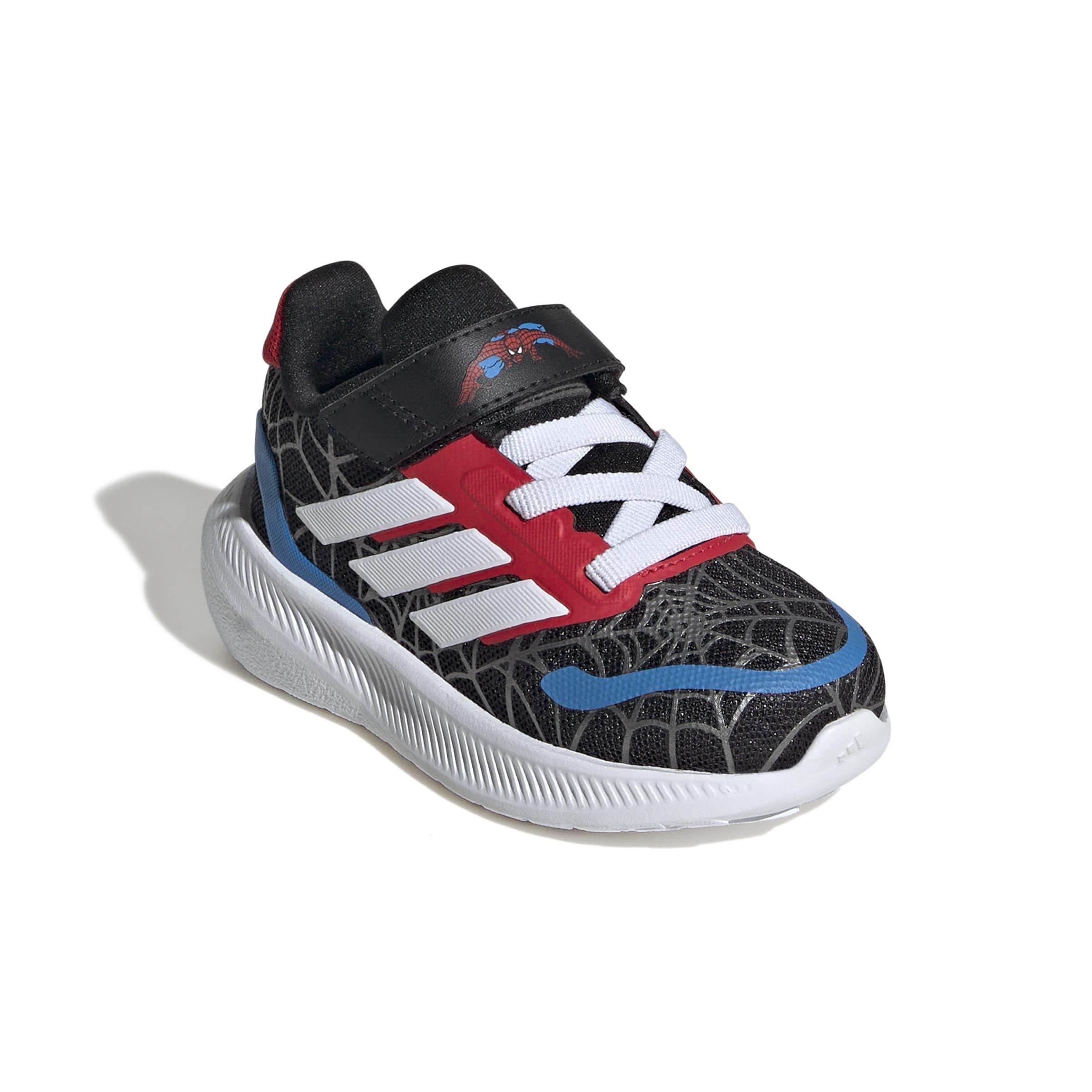 Kids Unisex adidas Marvel Spider-man Runfalcon Shoes, Black, A701_ONE, large image number 2