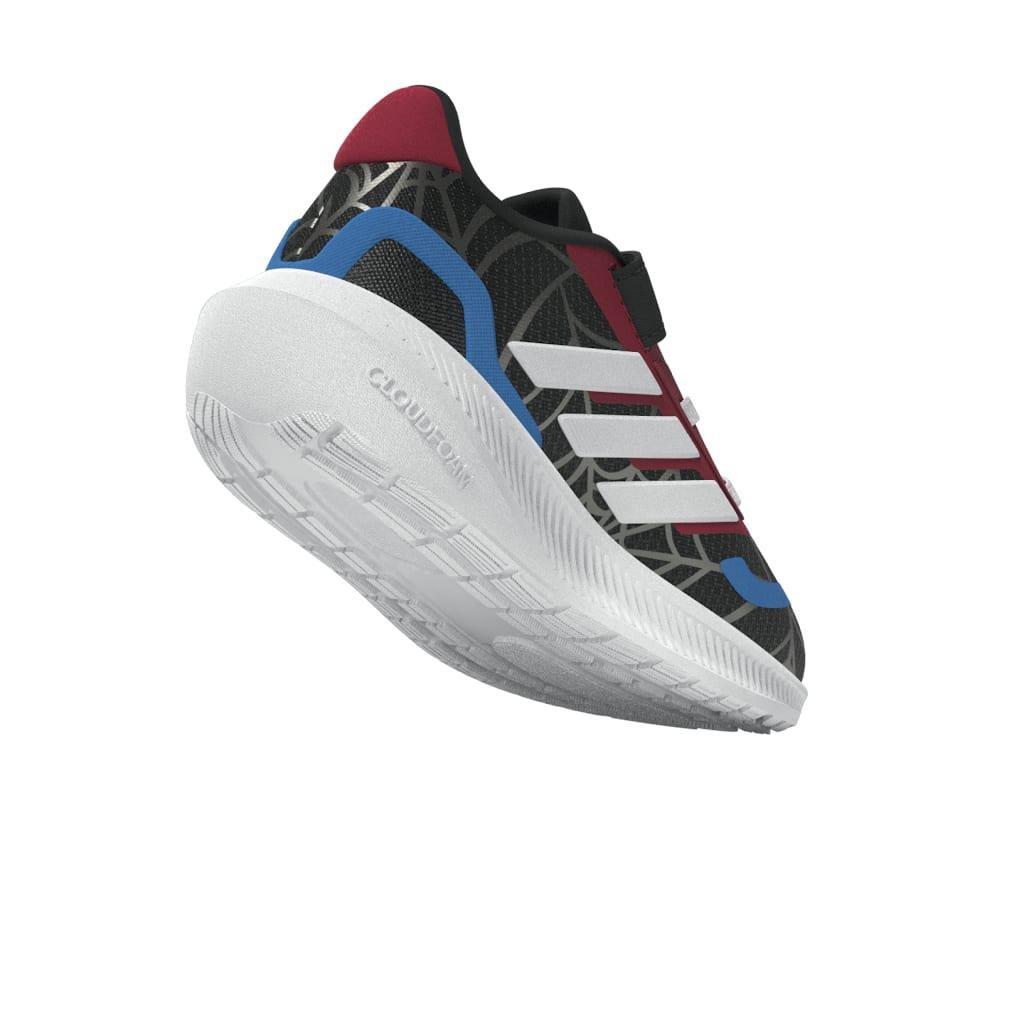 Kids Unisex adidas Marvel Spider-man Runfalcon Shoes, Black, A701_ONE, large image number 7