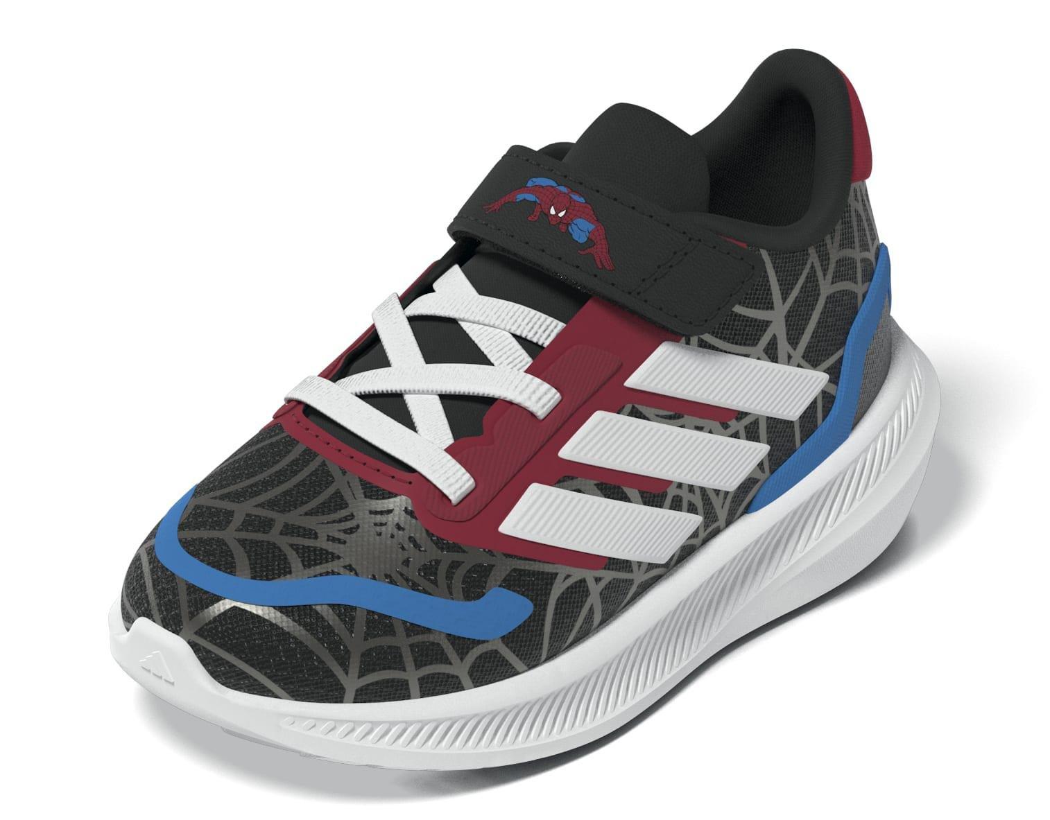 Kids Unisex adidas Marvel Spider-man Runfalcon Shoes, Black, A701_ONE, large image number 9