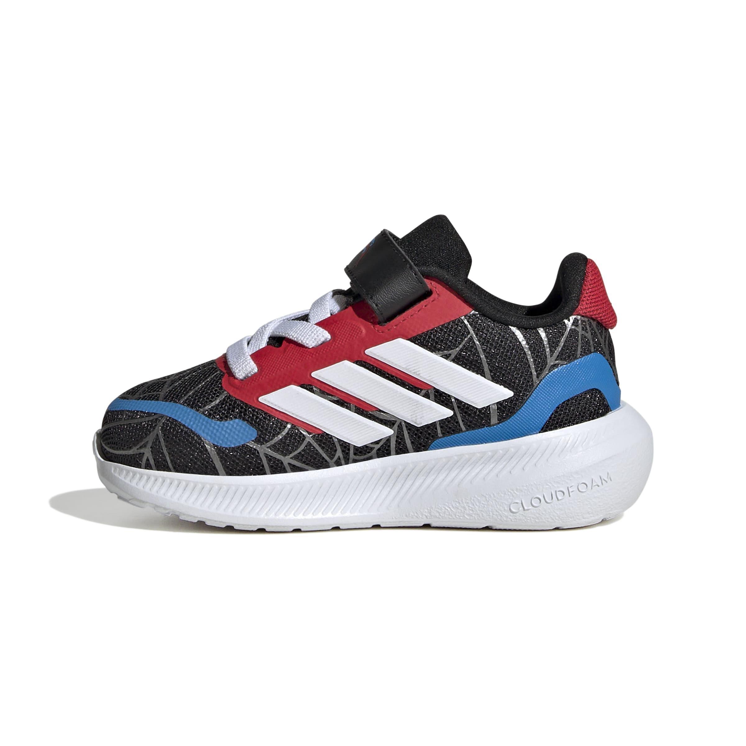 Kids Unisex adidas Marvel Spider-man Runfalcon Shoes, Black, A701_ONE, large image number 13