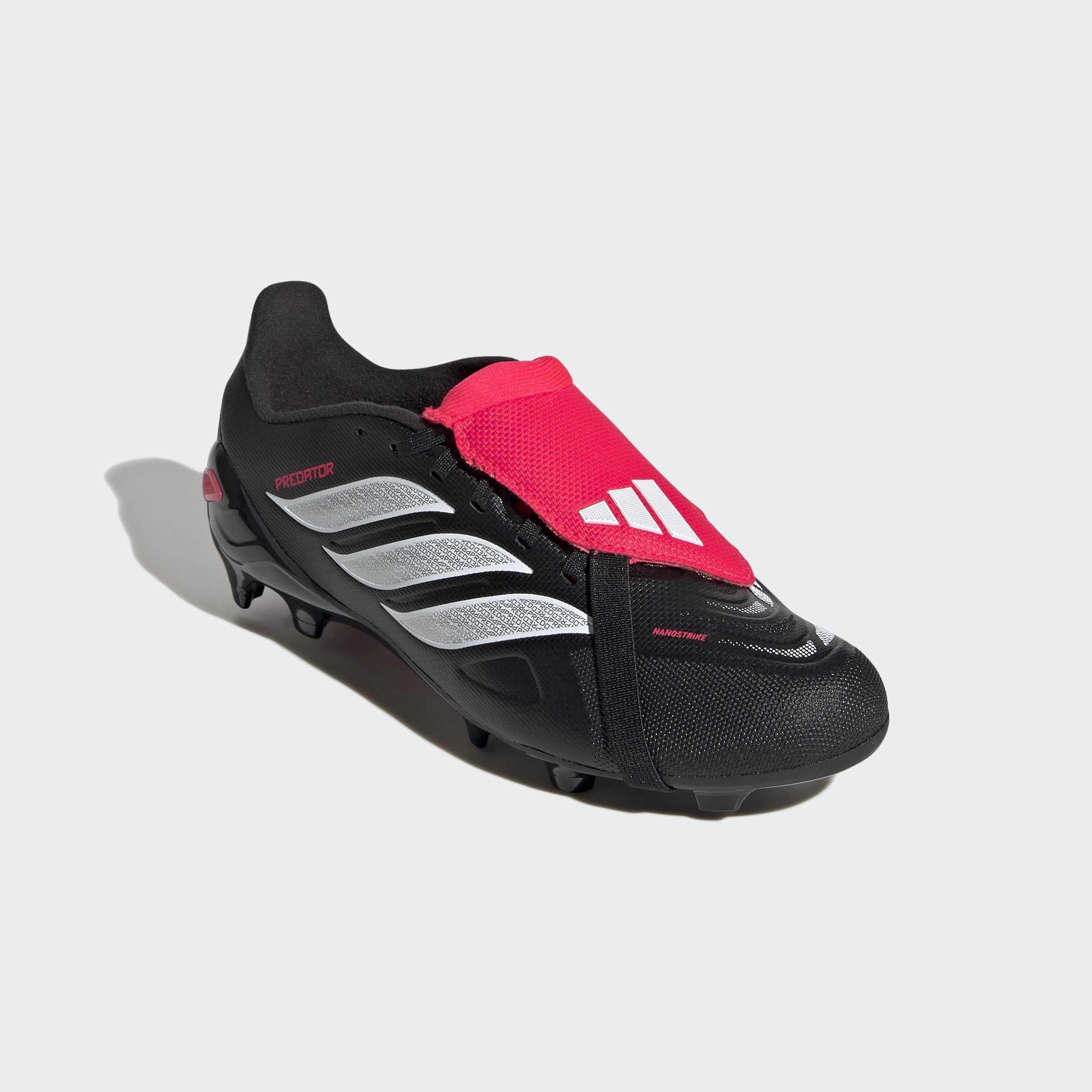 Kids Unisex Predator League Fold-Over Tongue Firm Ground Football Boots, Black, A701_ONE, large image number 2