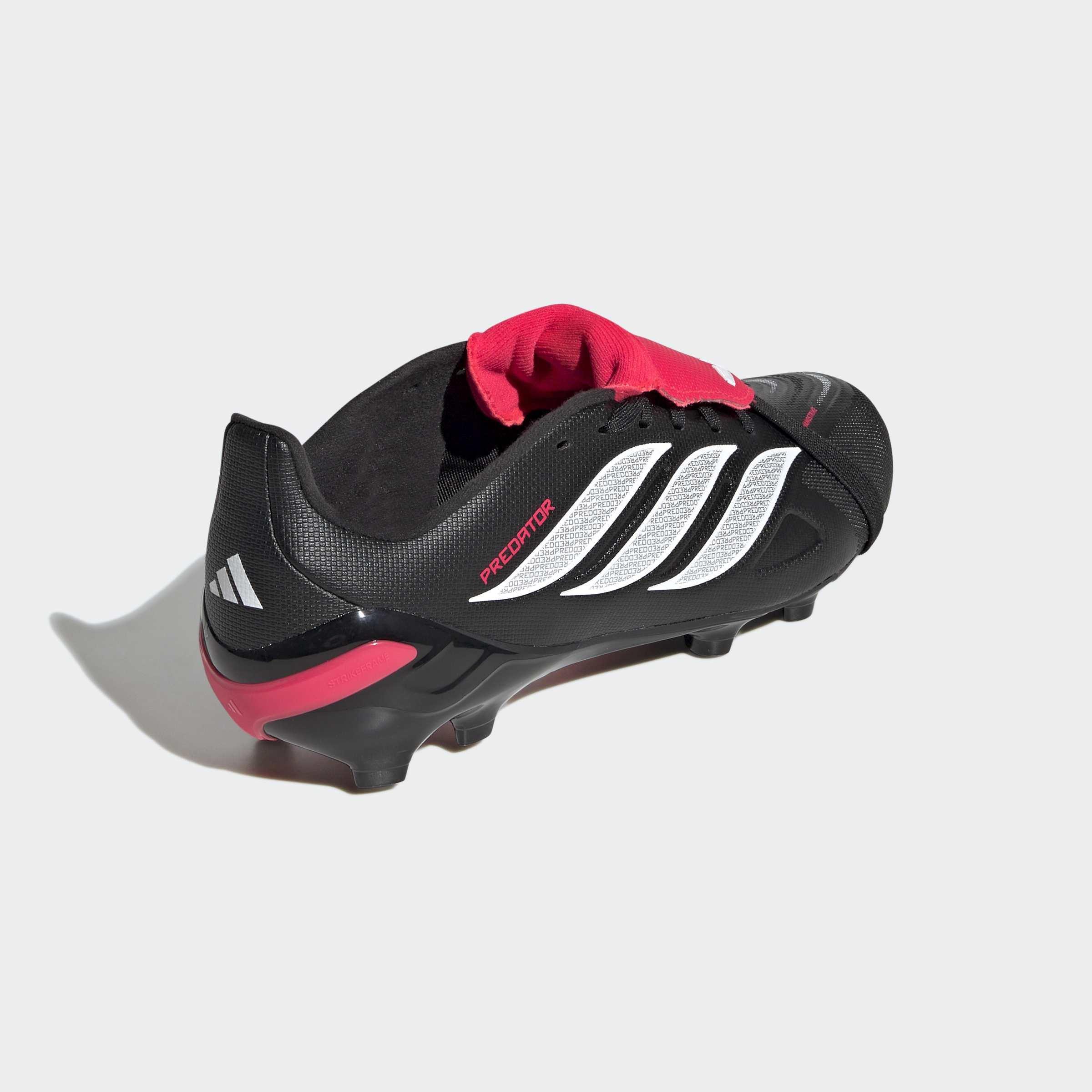 Kids Unisex Predator League Fold-Over Tongue Firm Ground Football Boots, Black, A701_ONE, large image number 3