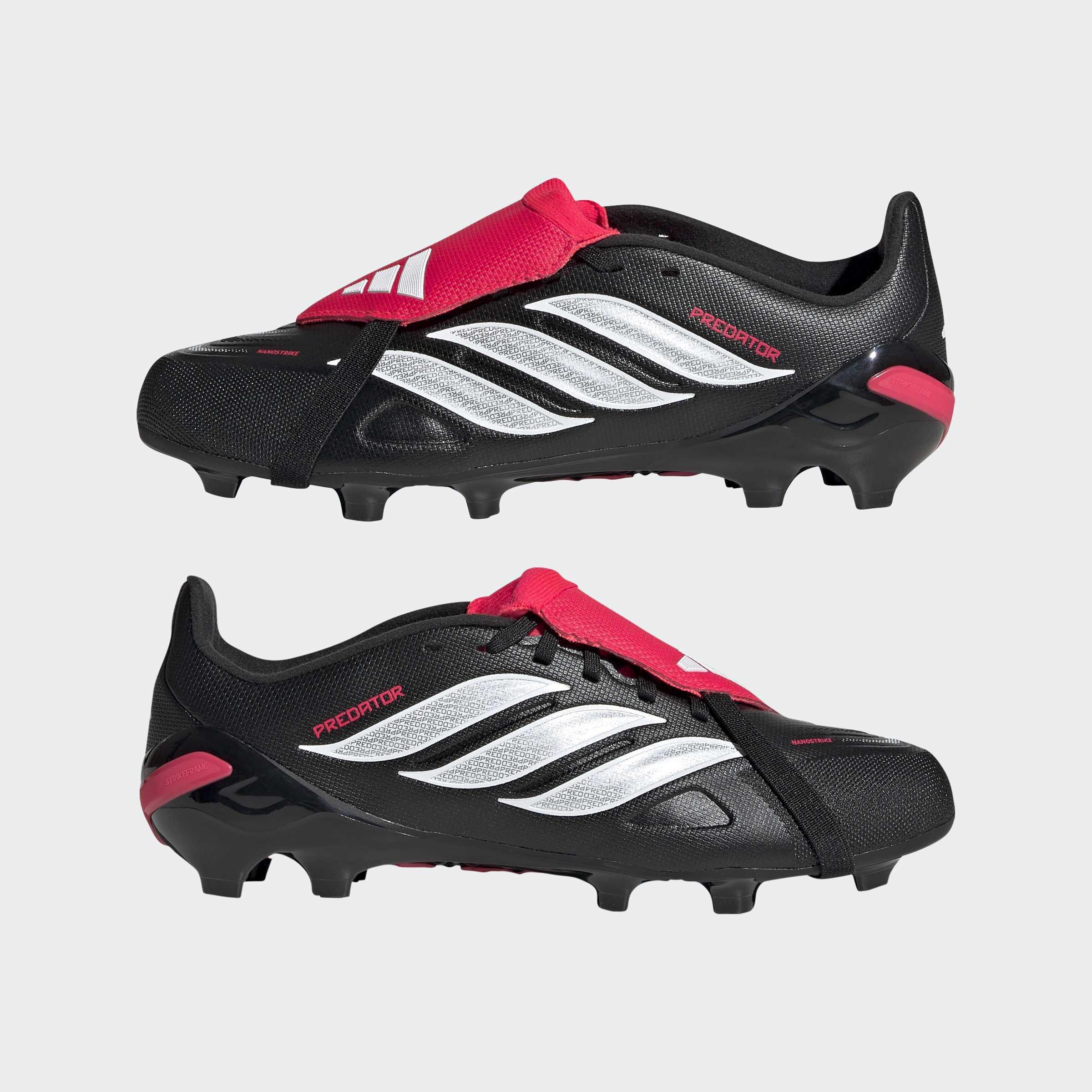 Kids Unisex Predator League Fold-Over Tongue Firm Ground Football Boots, Black, A701_ONE, large image number 9