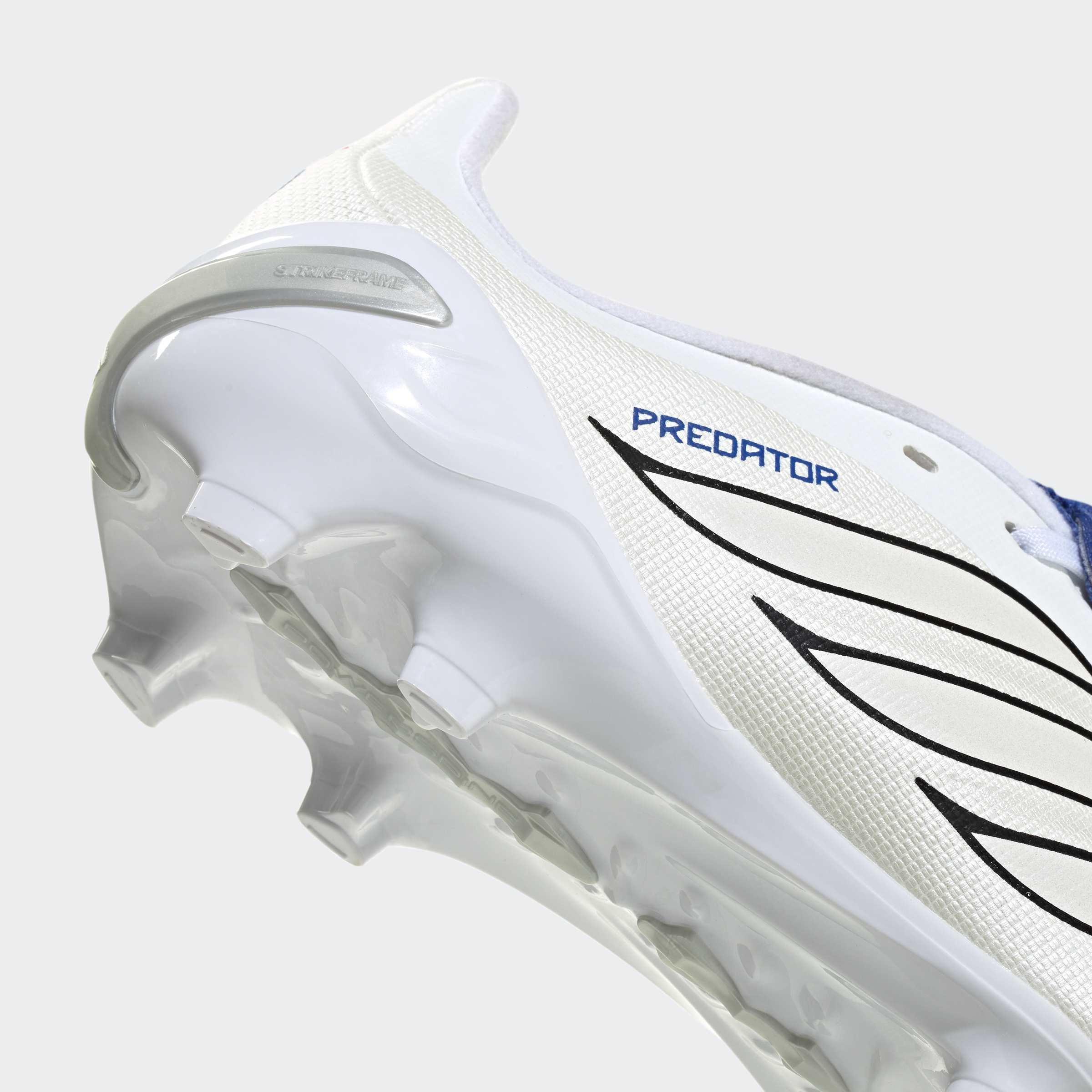 Kids Unisex Predator League Fold-Over Tongue Firm Ground Football Boots, White, A701_ONE, large image number 4