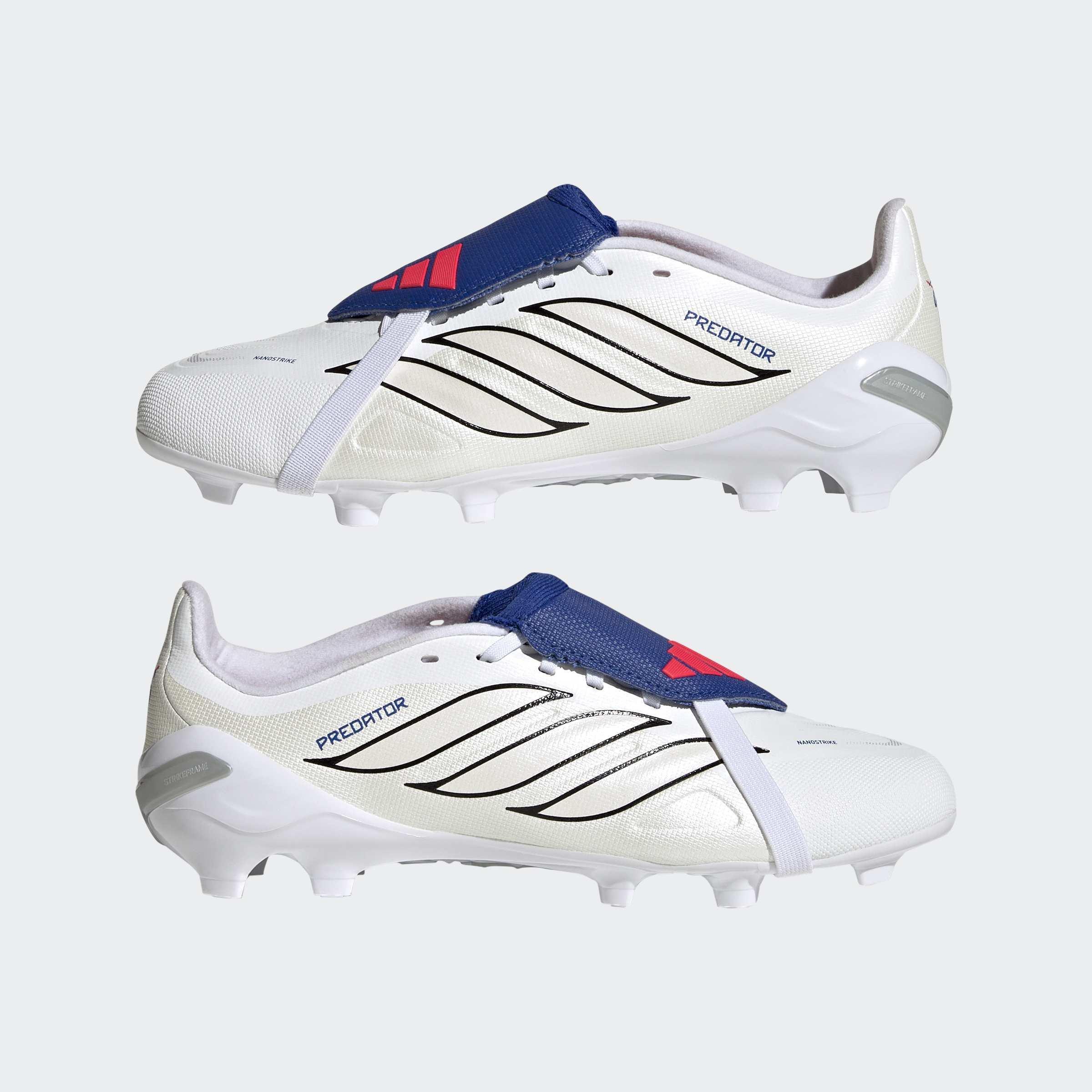 Kids Unisex Predator League Fold-Over Tongue Firm Ground Football Boots, White, A701_ONE, large image number 8
