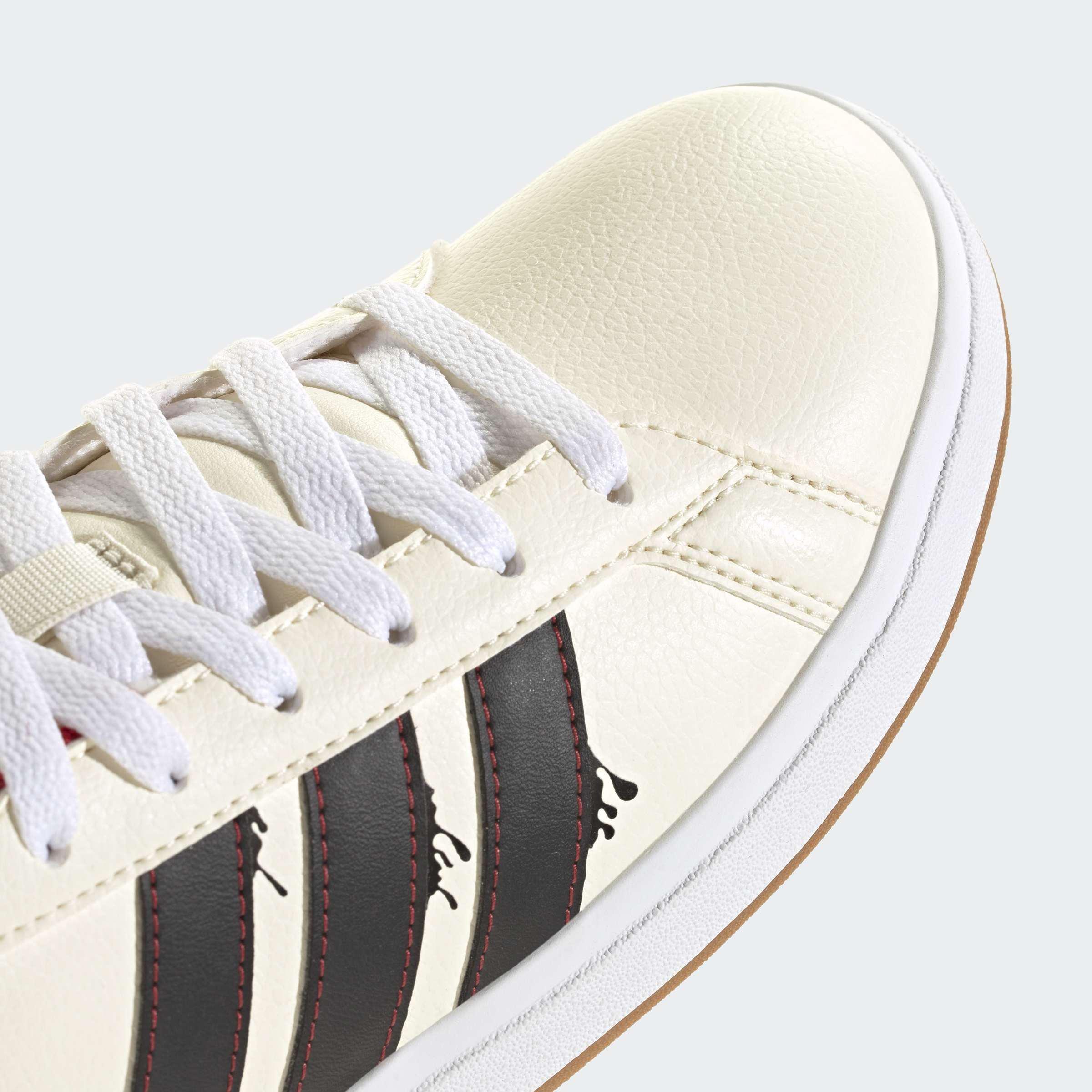 Kids Unisex Adidas 20th Century Fox Home Alone Grand Court Shoes, Beige, A701_ONE, large image number 5