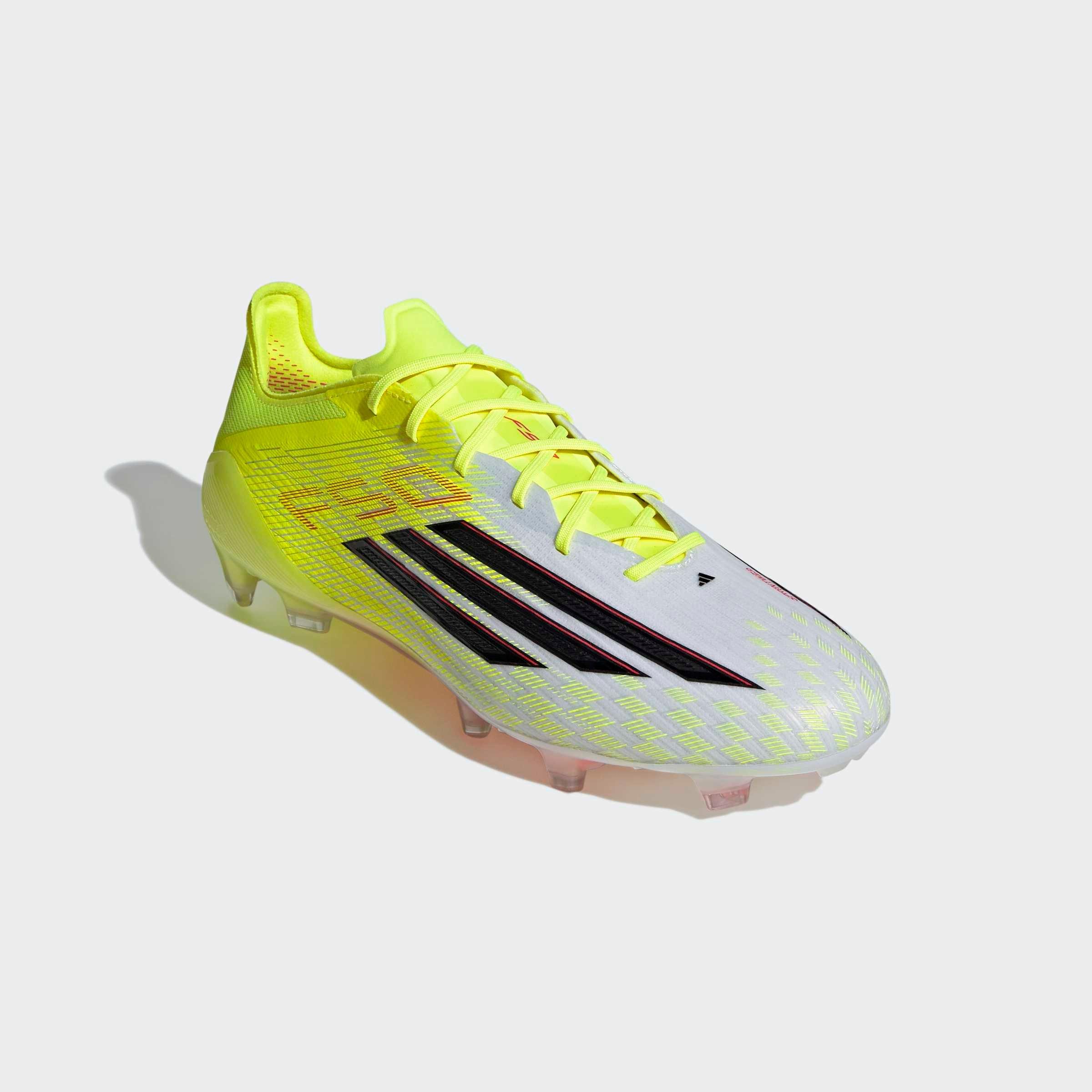 Unisex F50 Elite Firm Ground Football Boots, Yellow, A701_ONE, large image number 4