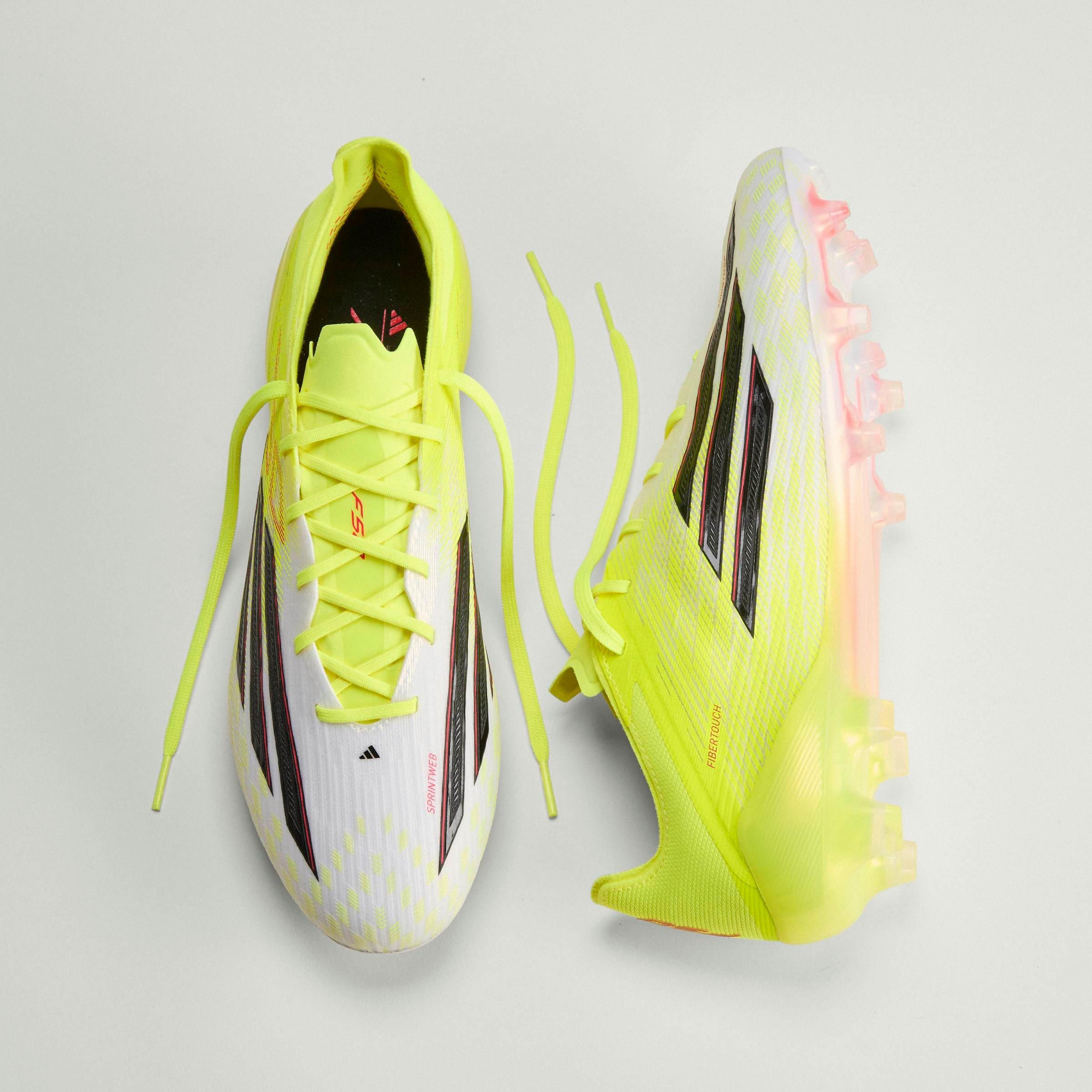 Unisex F50 Elite Firm Ground Football Boots, Yellow, A701_ONE, large image number 12