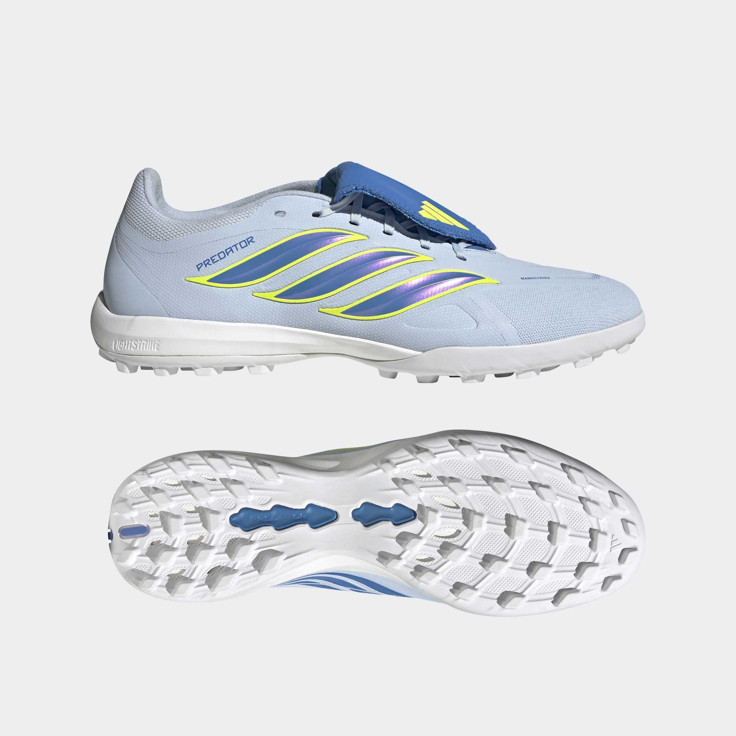 Unisex Predator League Fold-Over Tongue Turf Football Shoes, Blue, A701_ONE, large image number 6