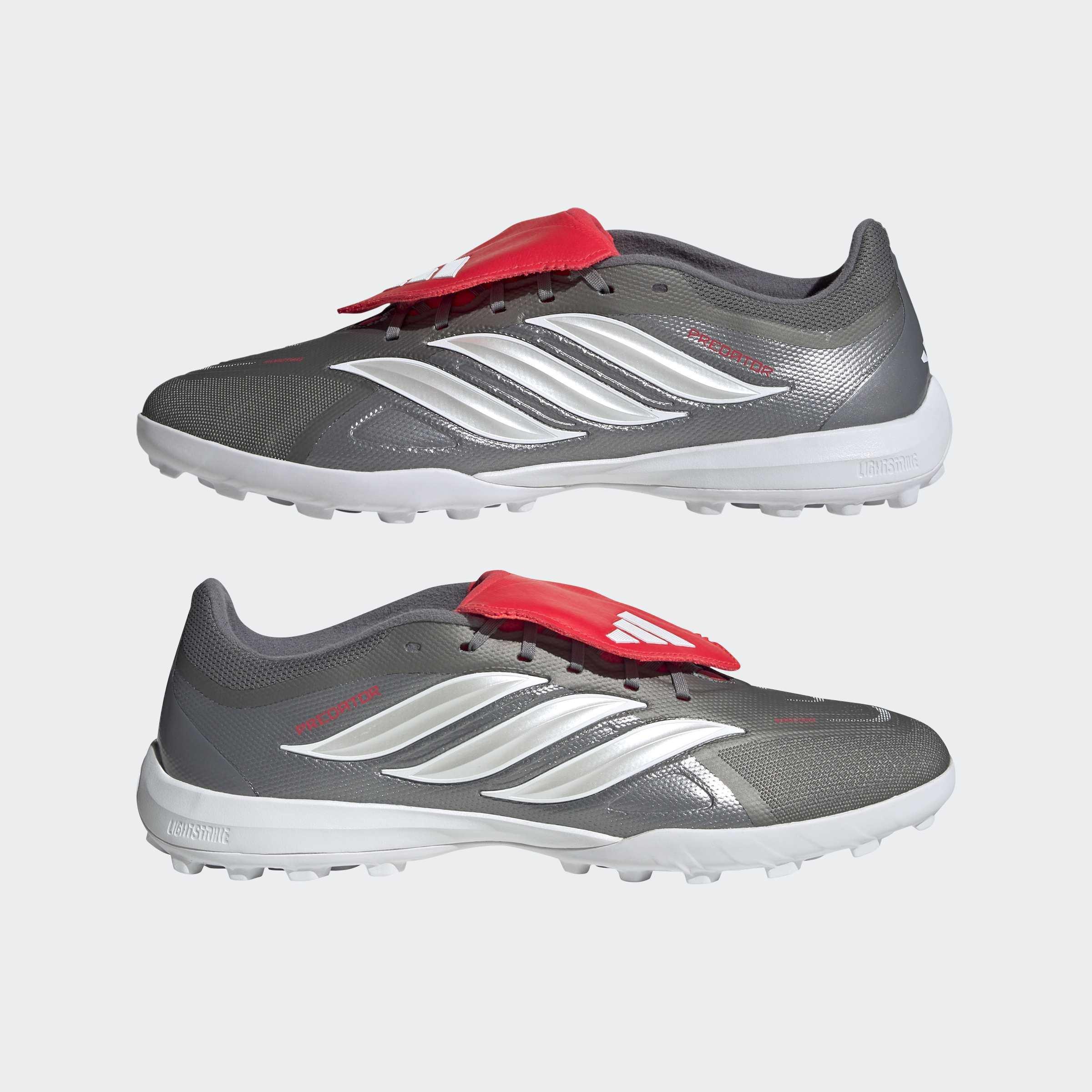 Unisex Predator League Fold-Over Tongue Turf Football Shoes, Grey, A701_ONE, large image number 8