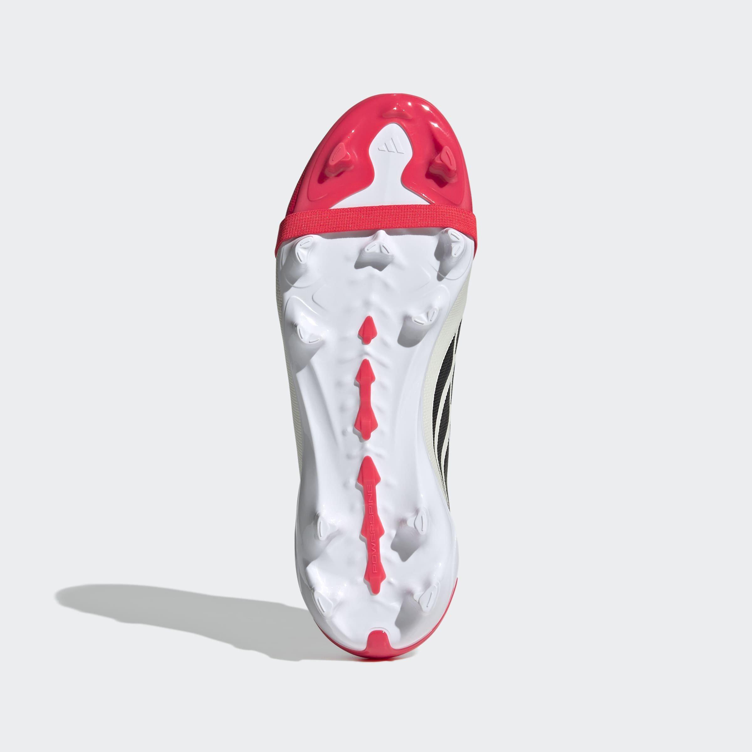 Kids Unisex PREDATOR LEAGUE Fold-Over Tongue Firm Ground Football Boots, Red, A701_ONE, large image number 2