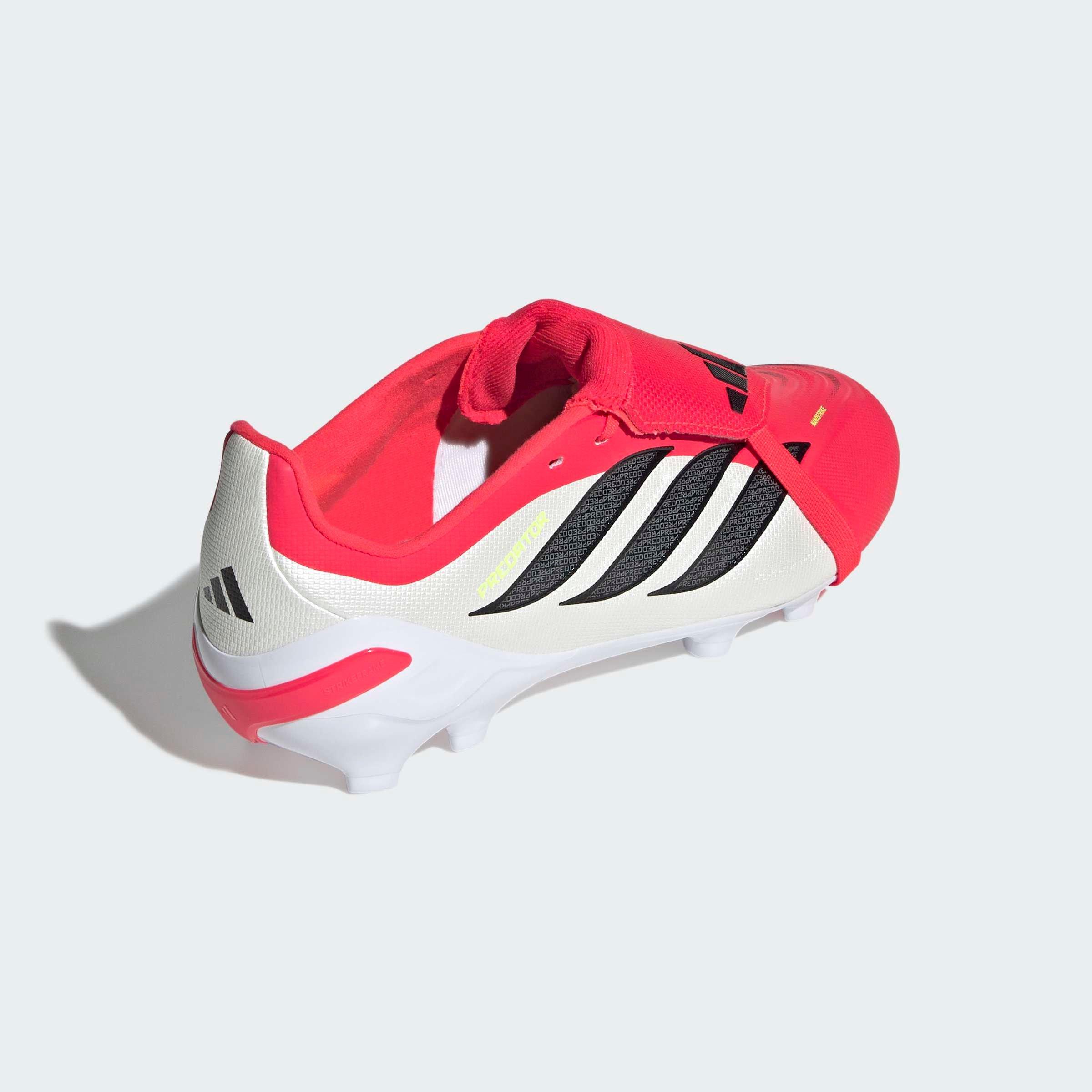 Kids Unisex PREDATOR LEAGUE Fold-Over Tongue Firm Ground Football Boots, Red, A701_ONE, large image number 5