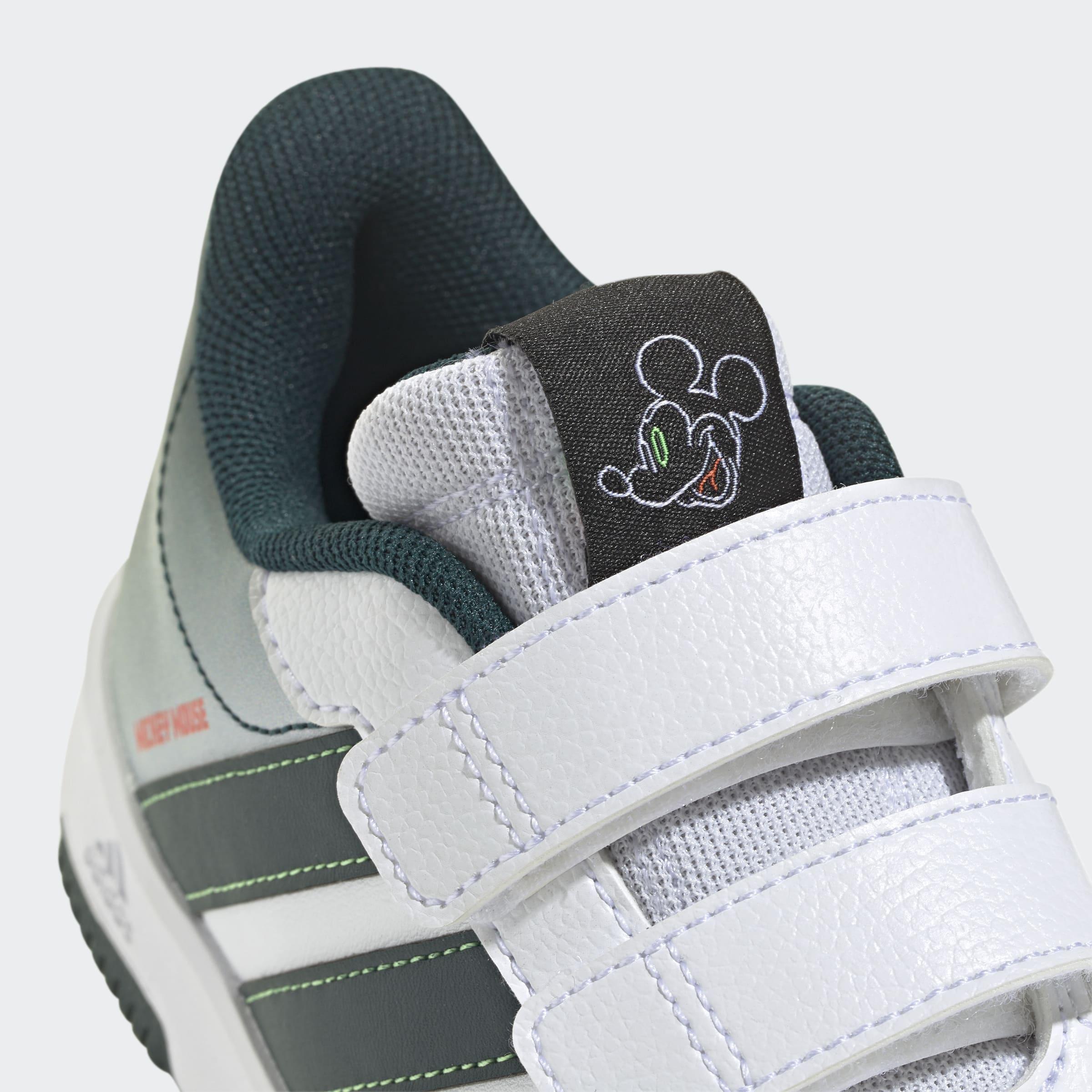 Kids Unisex adidas x Disney Mickey Mouse Tensaur Shoes, White, A701_ONE, large image number 4
