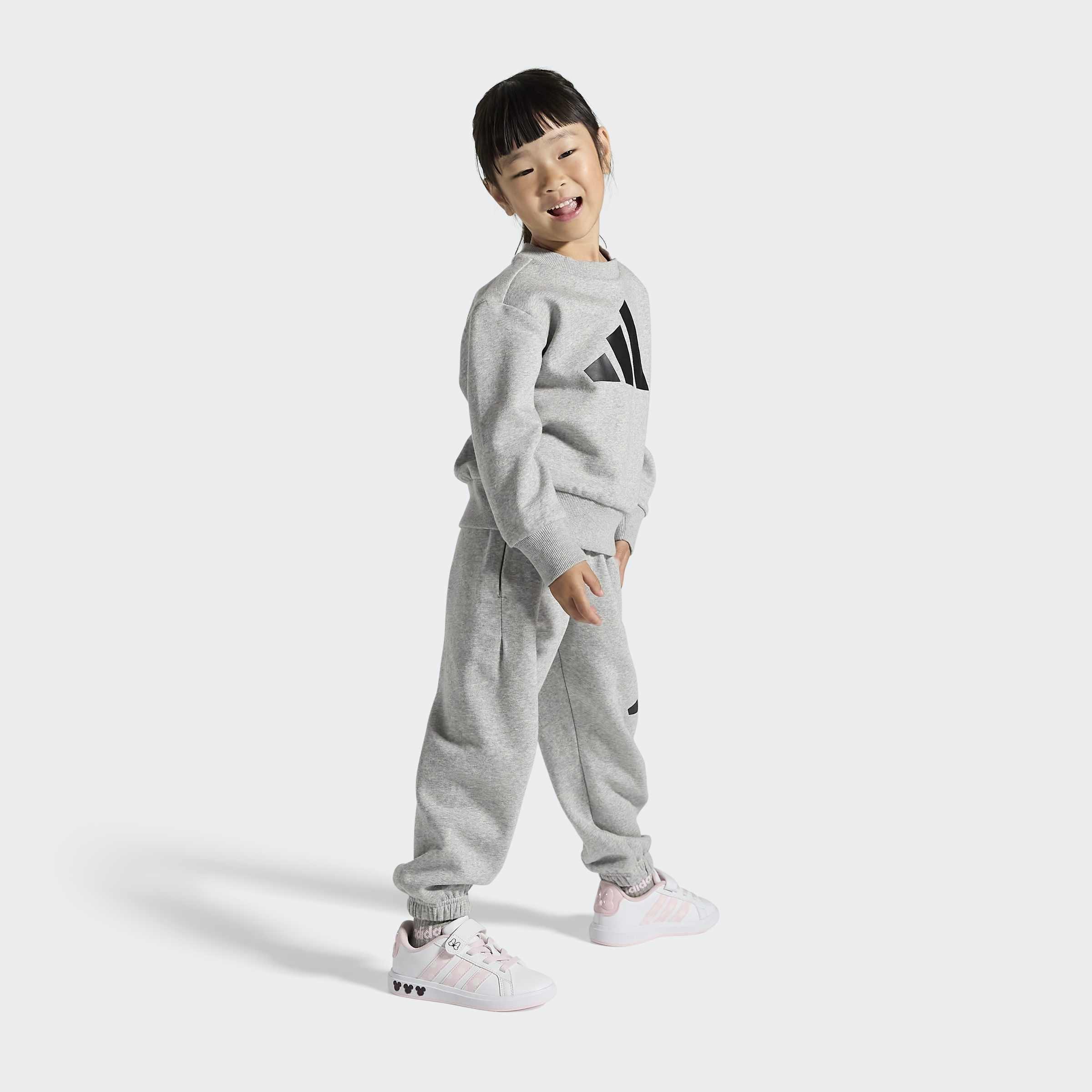 Kids Unisex adidas Disney Minnie Mouse Grand Court Shoes, White, A701_ONE, large image number 2