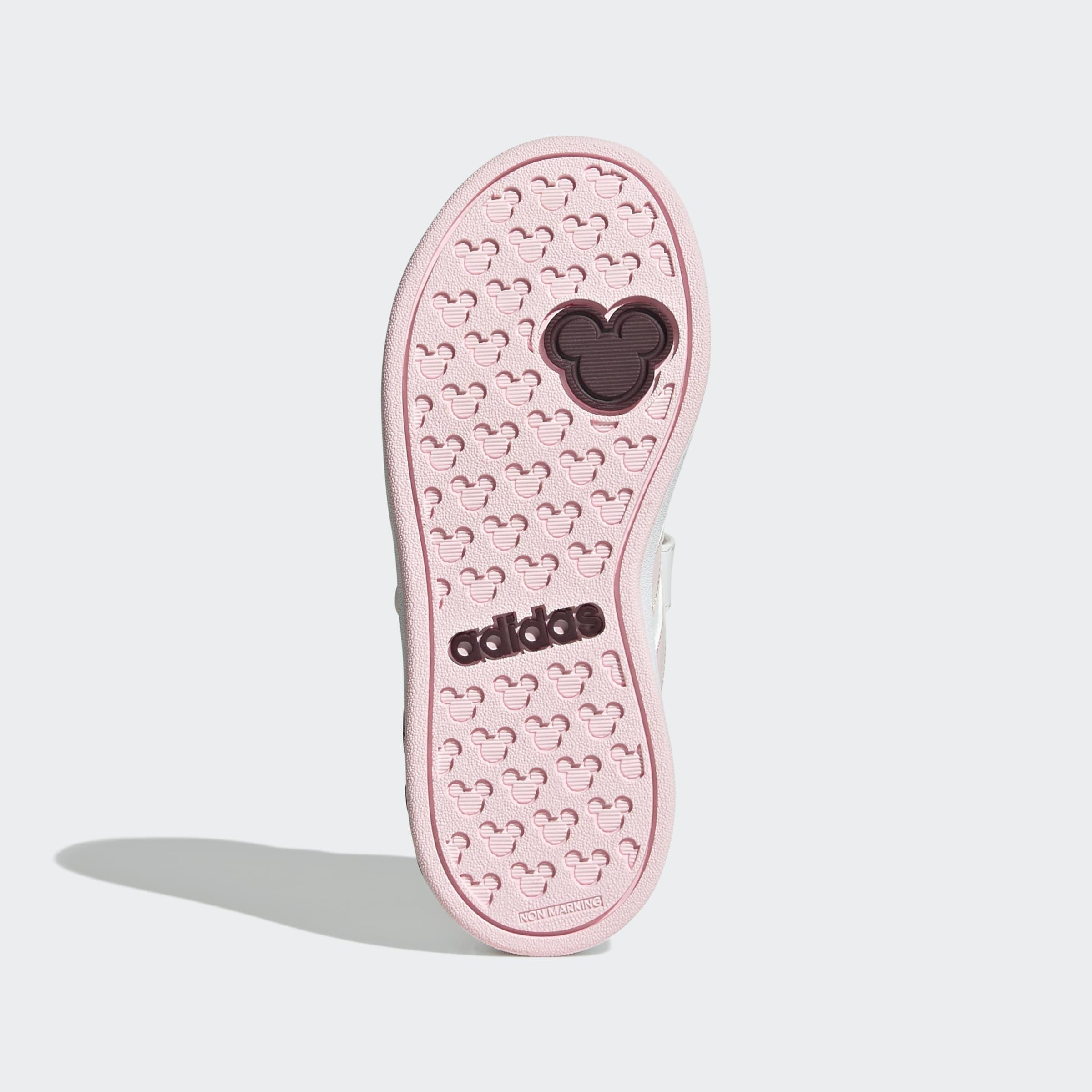 Kids Unisex adidas Disney Minnie Mouse Grand Court Shoes, White, A701_ONE, large image number 8