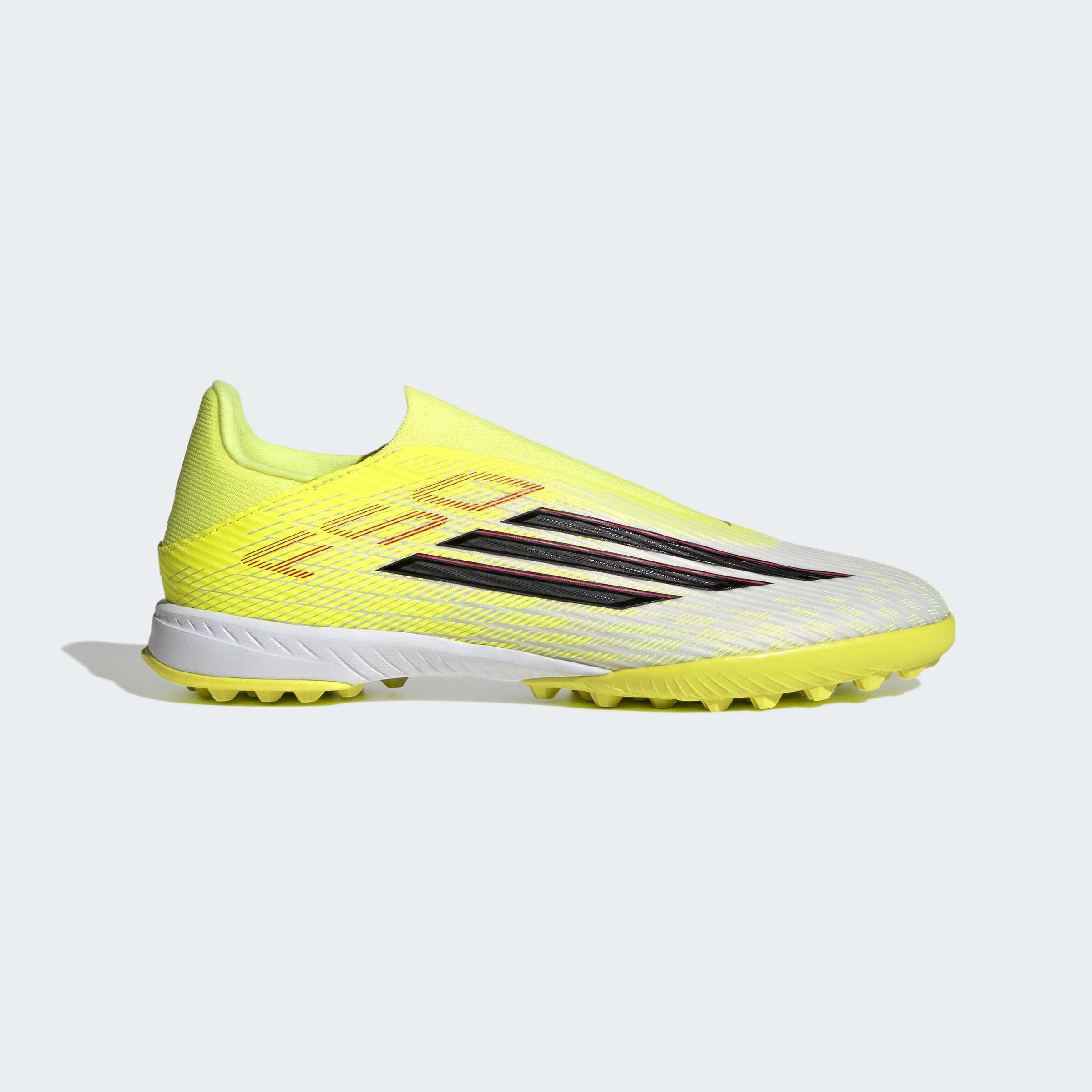 Unisex F50 LEAGUE Laceless Turf Football Shoes, Yellow