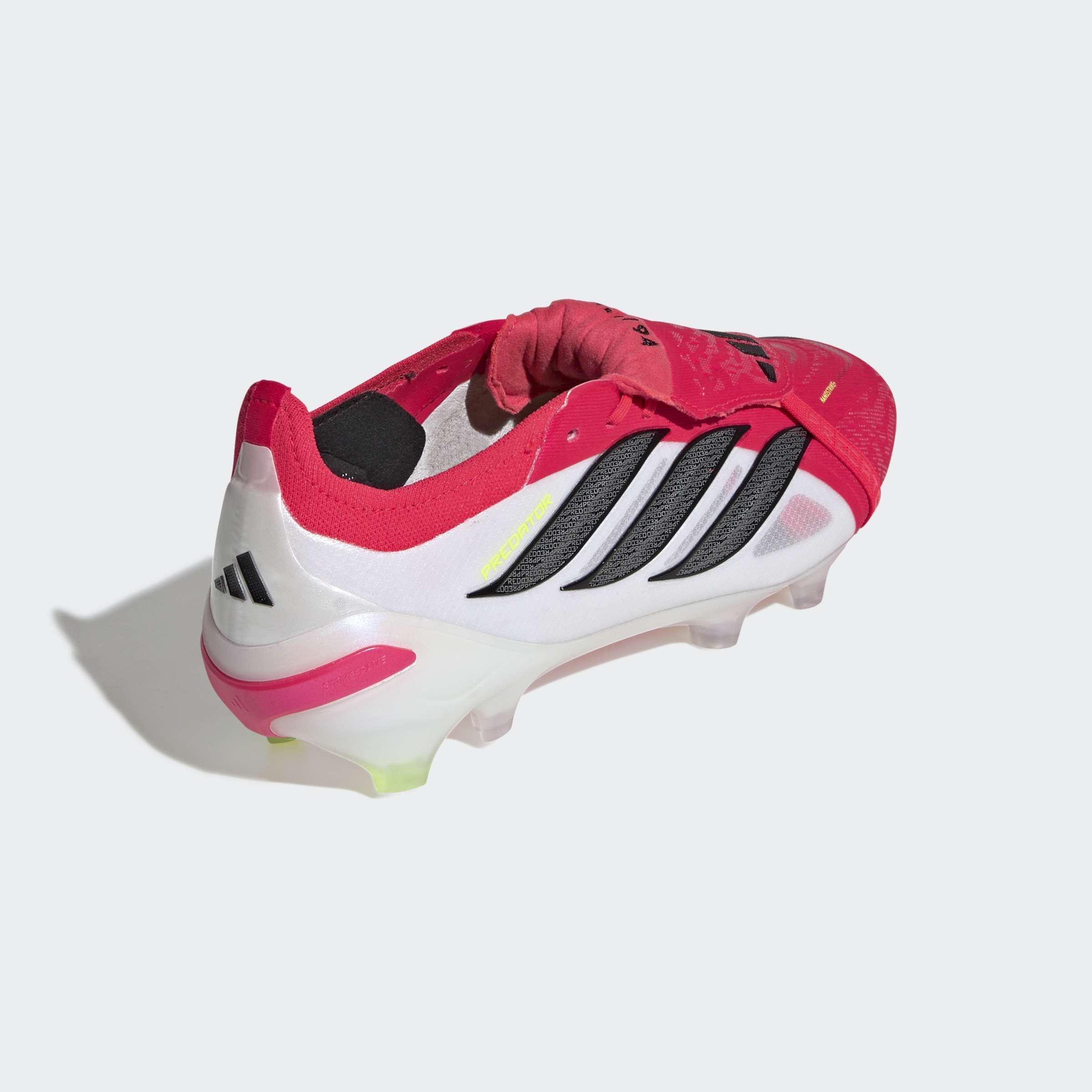 Unisex Predator Elite Fold-Over Tongue Firm Ground Football Boots, Red, A701_ONE, large image number 3