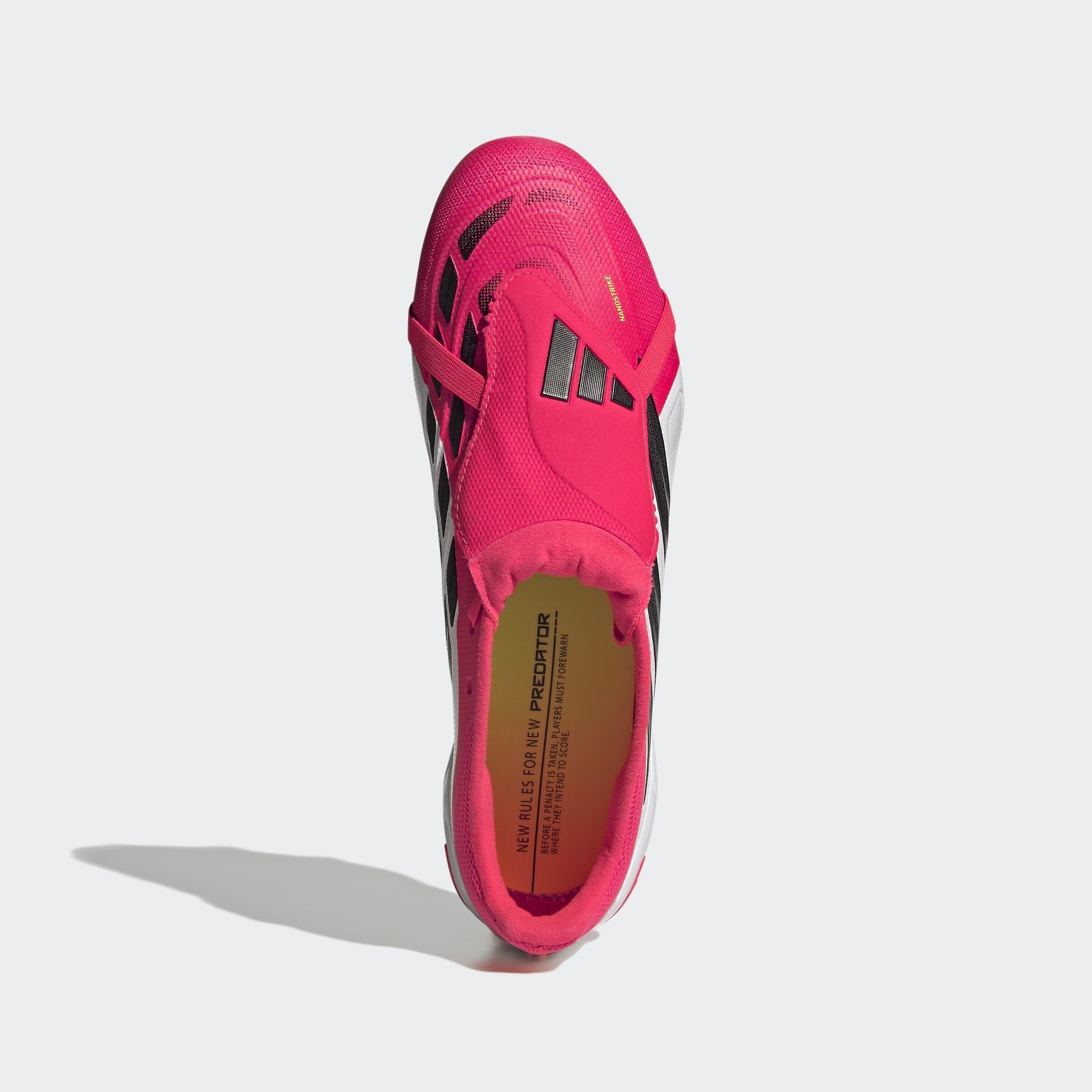 Unisex PREDATOR LEAGUE Fold-Over Tongue Firm Ground Football Boots, Red, A701_ONE, large image number 1